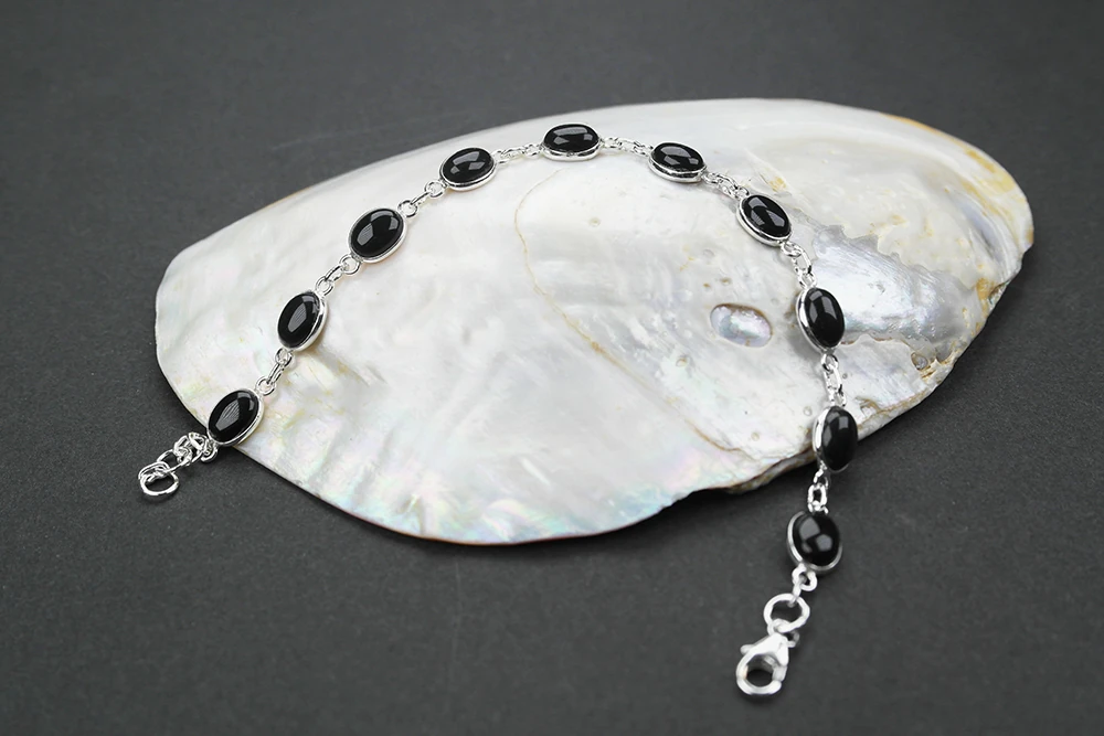 925 Ayar Gümüş Oniks Taşlı Bileklik