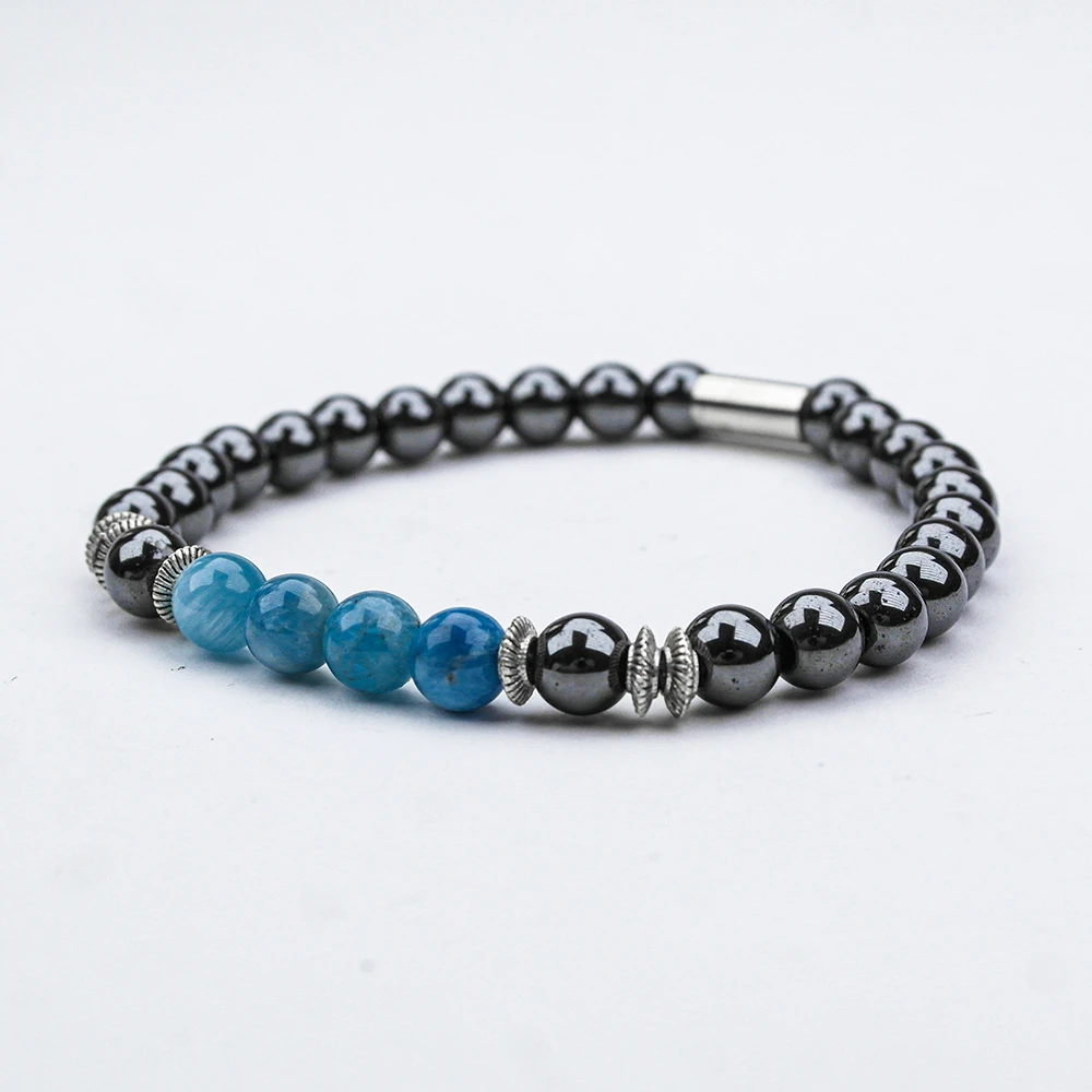 HEMATİT VE AKİK TAŞI MİSİNA LASTİKLİ BİLEKLİK