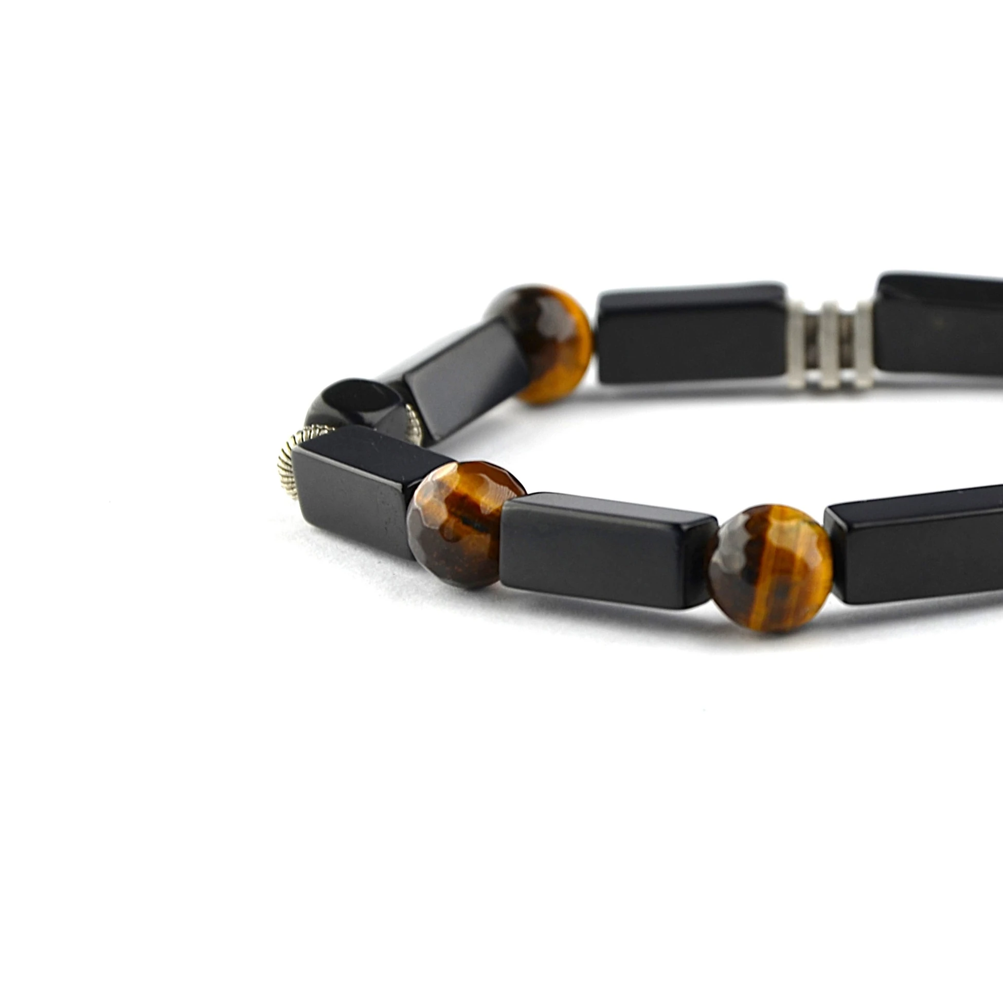 5'li Kaplan Gözü ve Oltu Taşı Bileklik