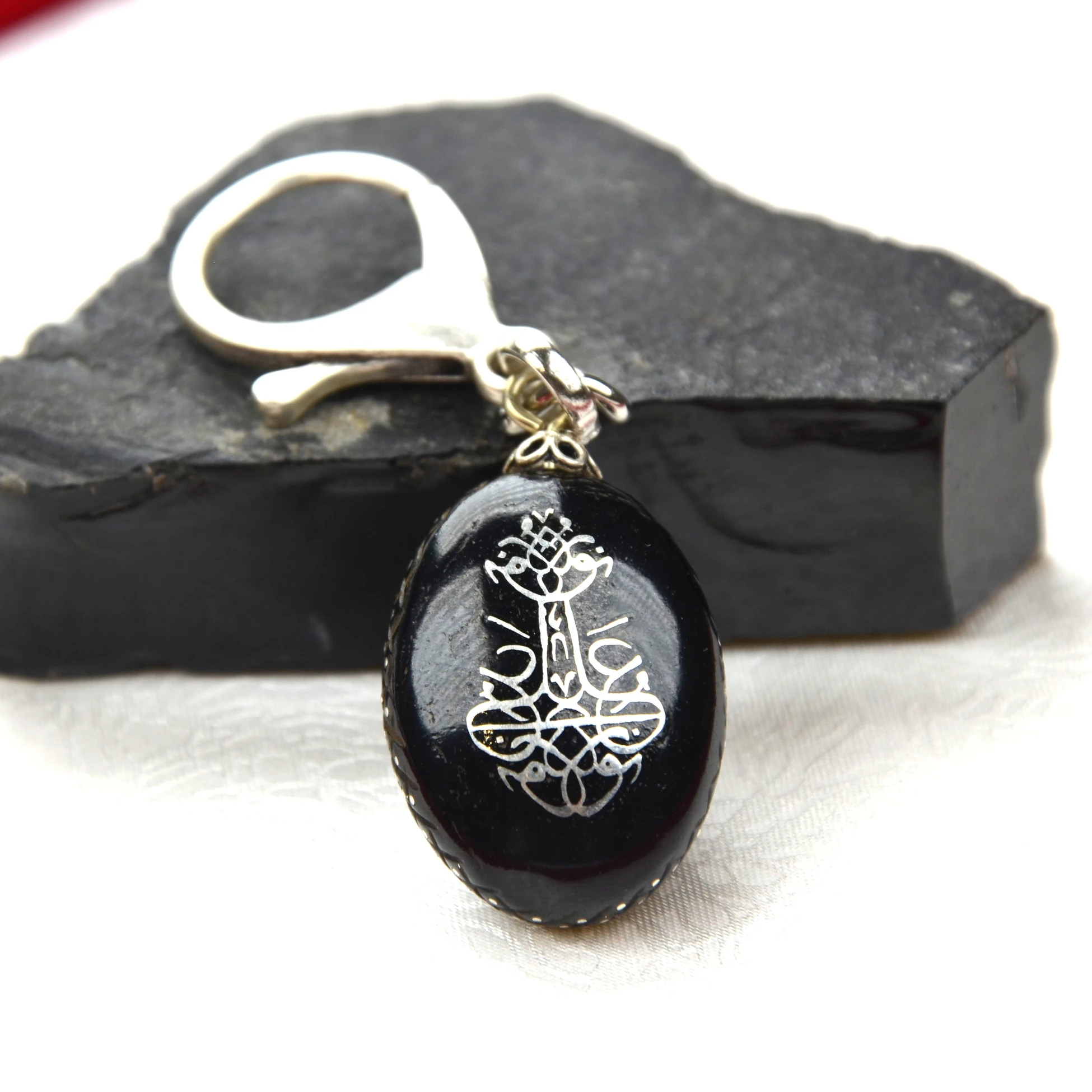 Tuğra Model Oltu Taşı Anahtarlık