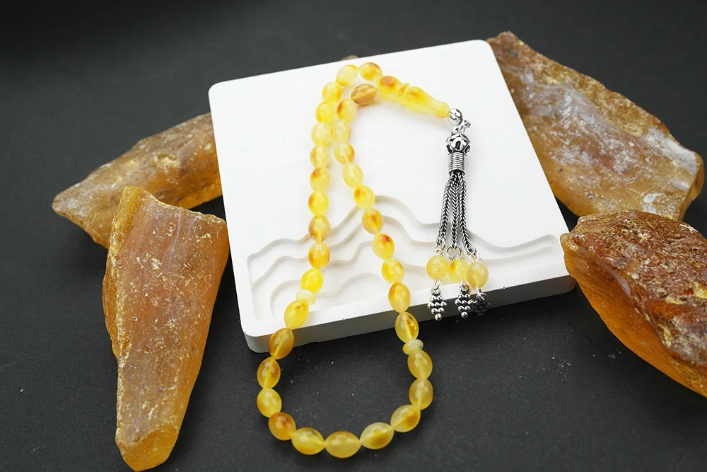 Arpa Model Damla Kehribar Tespih