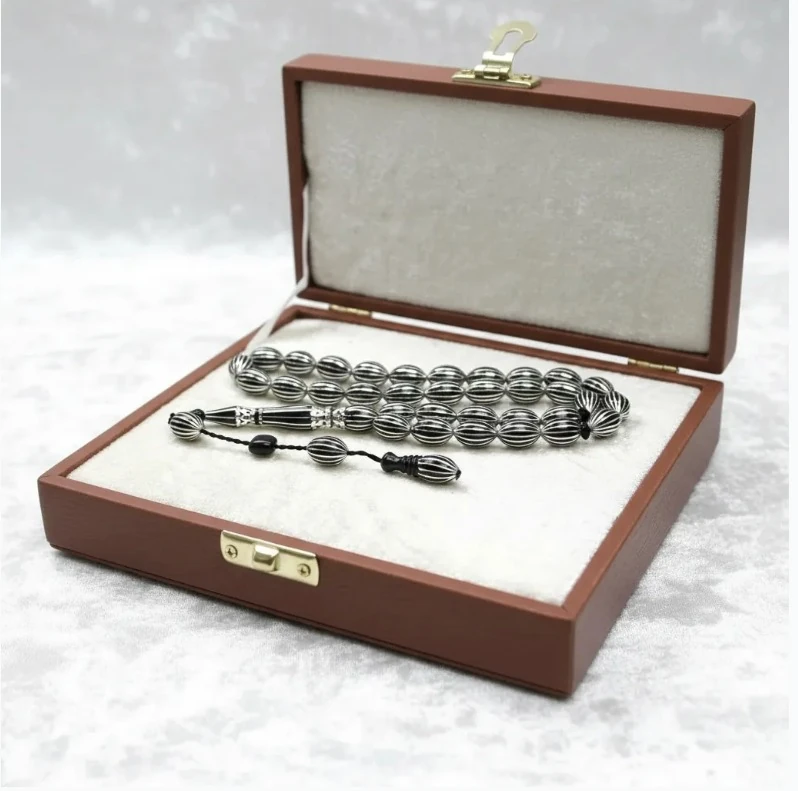 BlackCraft Beyzi Kesim 16'lı Nakkaş İmame Oltu Taşı Tespih