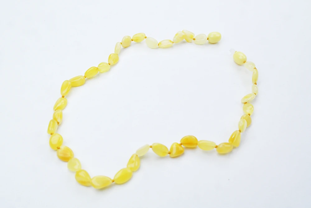 Limon Renkli Damla Kehribar Bebek Kolye