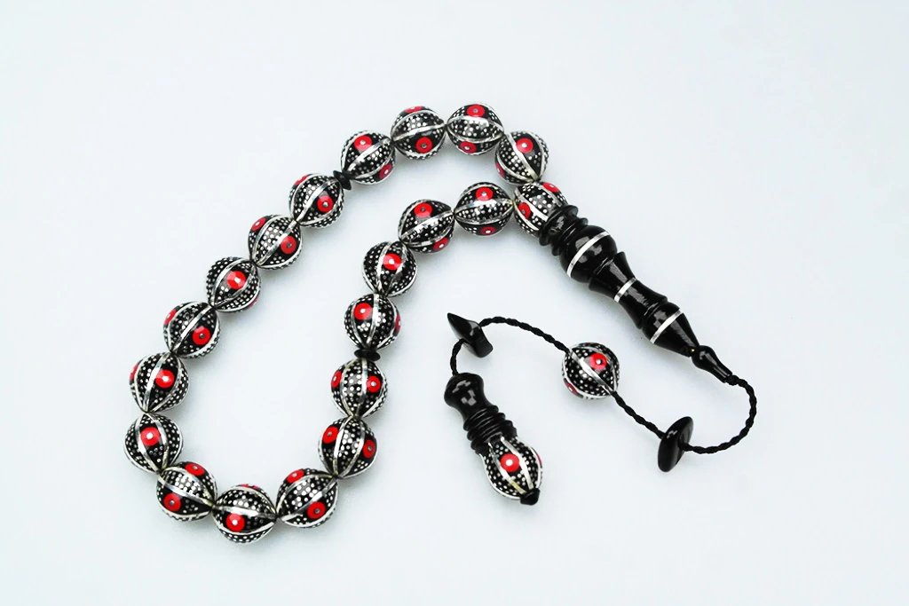 Oltu Taşı 100 Mikron Karpuz Dilimi Tespih