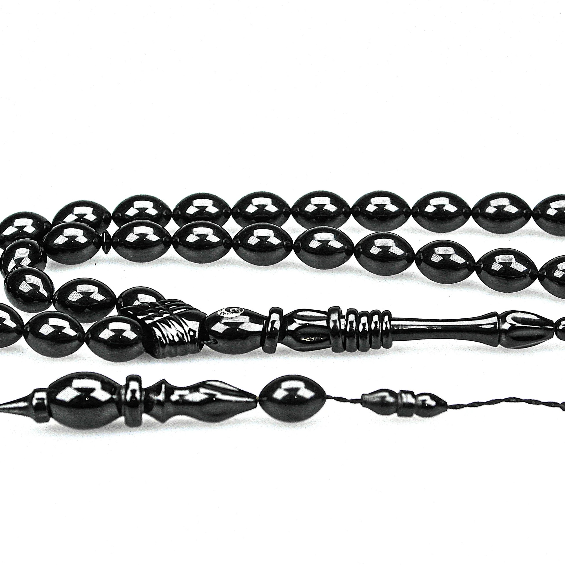 Oltu Taşı Özel Seri  İmame Bilezik Oyma  İşçilikli Tespih