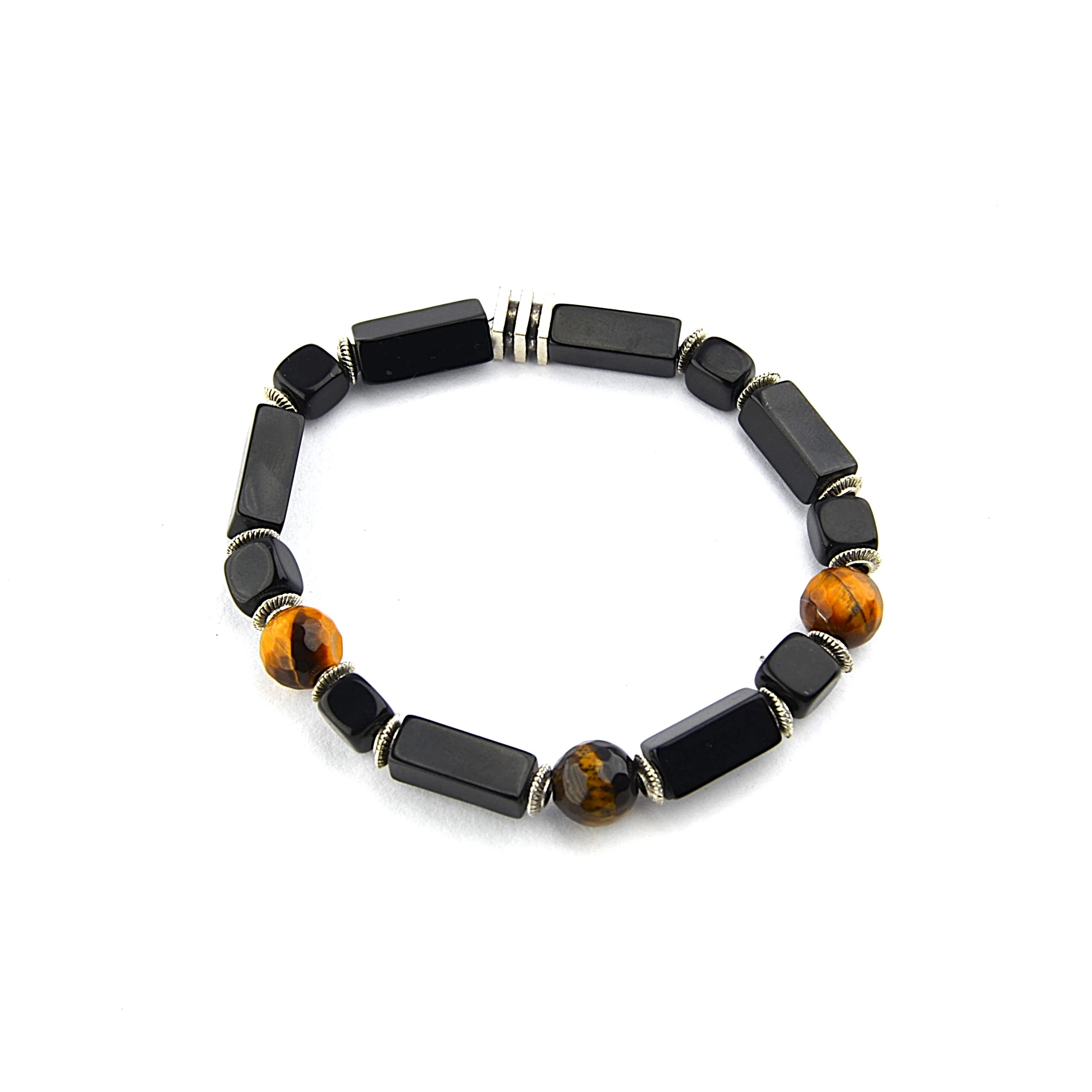 3'lü Kaplan Gözü ve Oltu Sıkma Bileklik