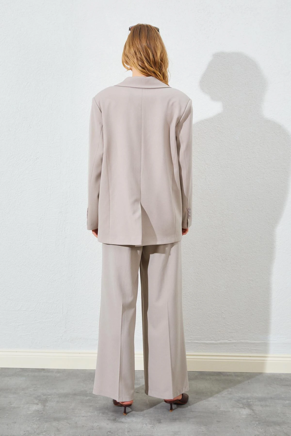 Kadın Dört Düğmeli Fleto Cepli Blazer Ceket