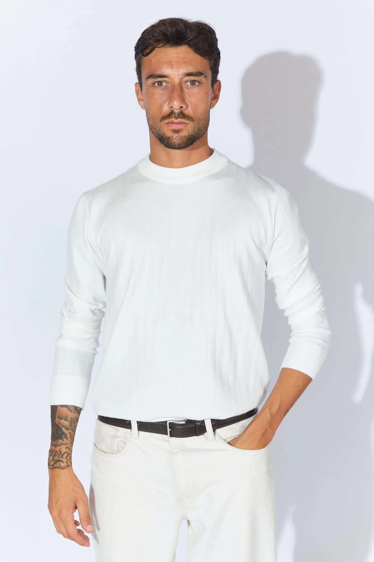 Erkek Bisiklet Yaka Corspan Kazak