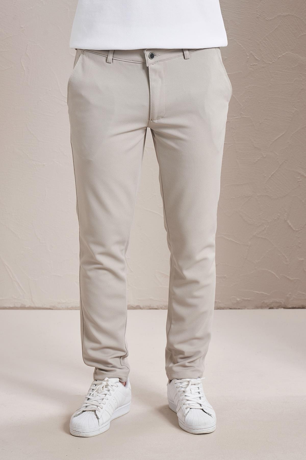 Erkek Yan Cep Slim Fit Pike Chino Pantolon