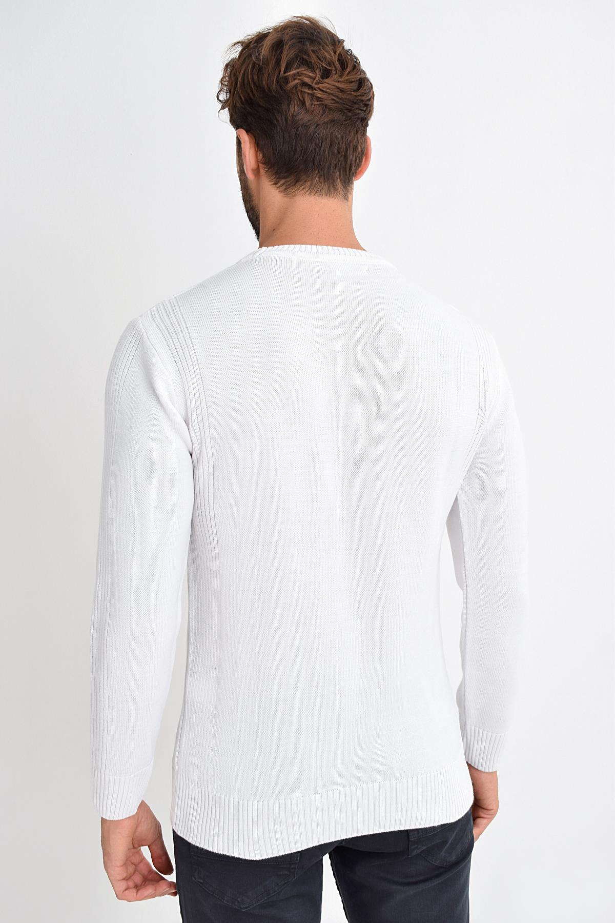 Erkek Bisiklet Yaka Basic Triko Kazak