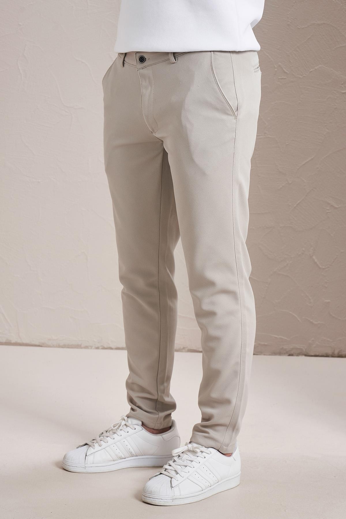 Erkek Yan Cep Slim Fit Pike Chino Pantolon