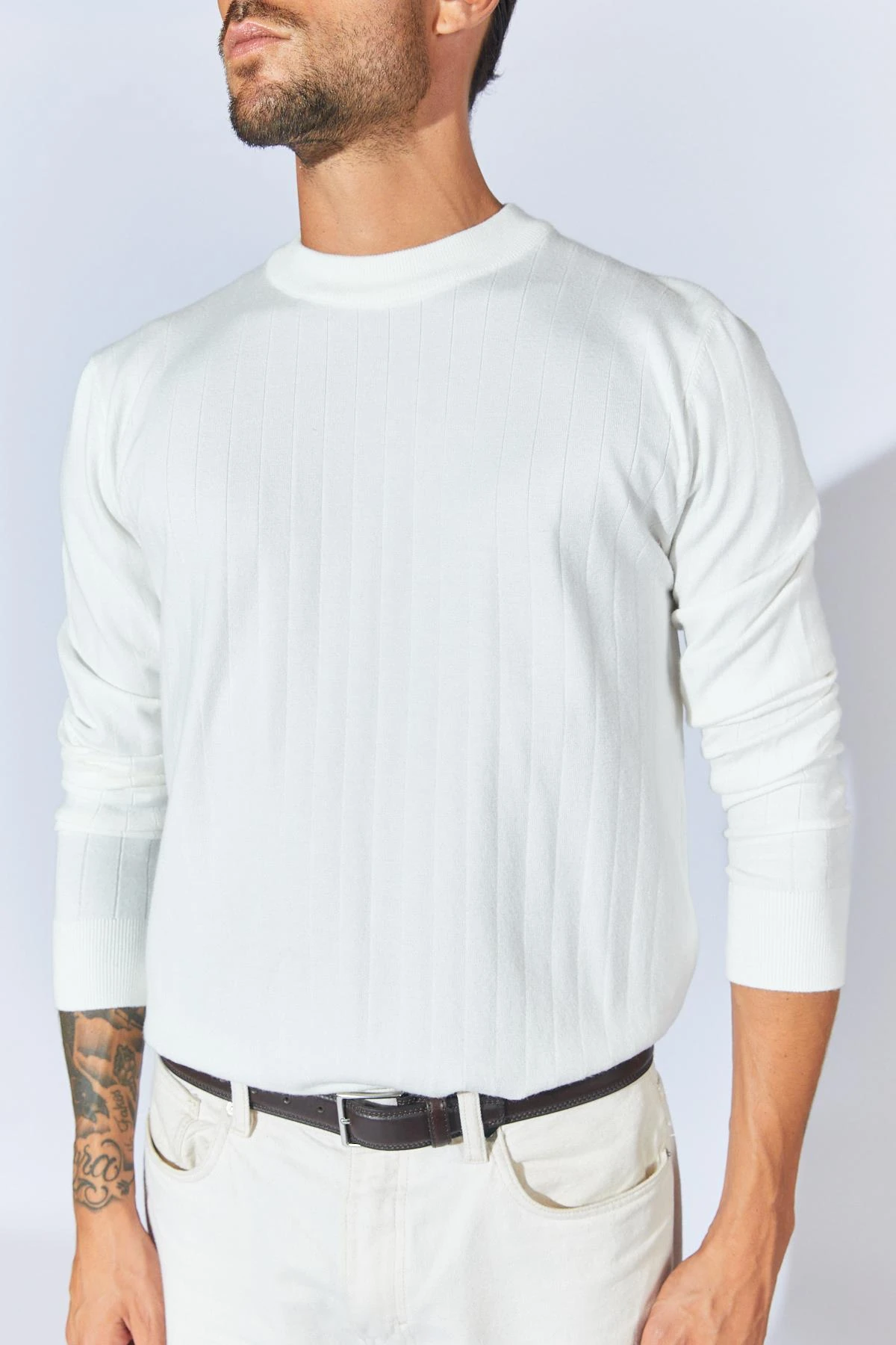 Erkek Bisiklet Yaka Corspan Kazak