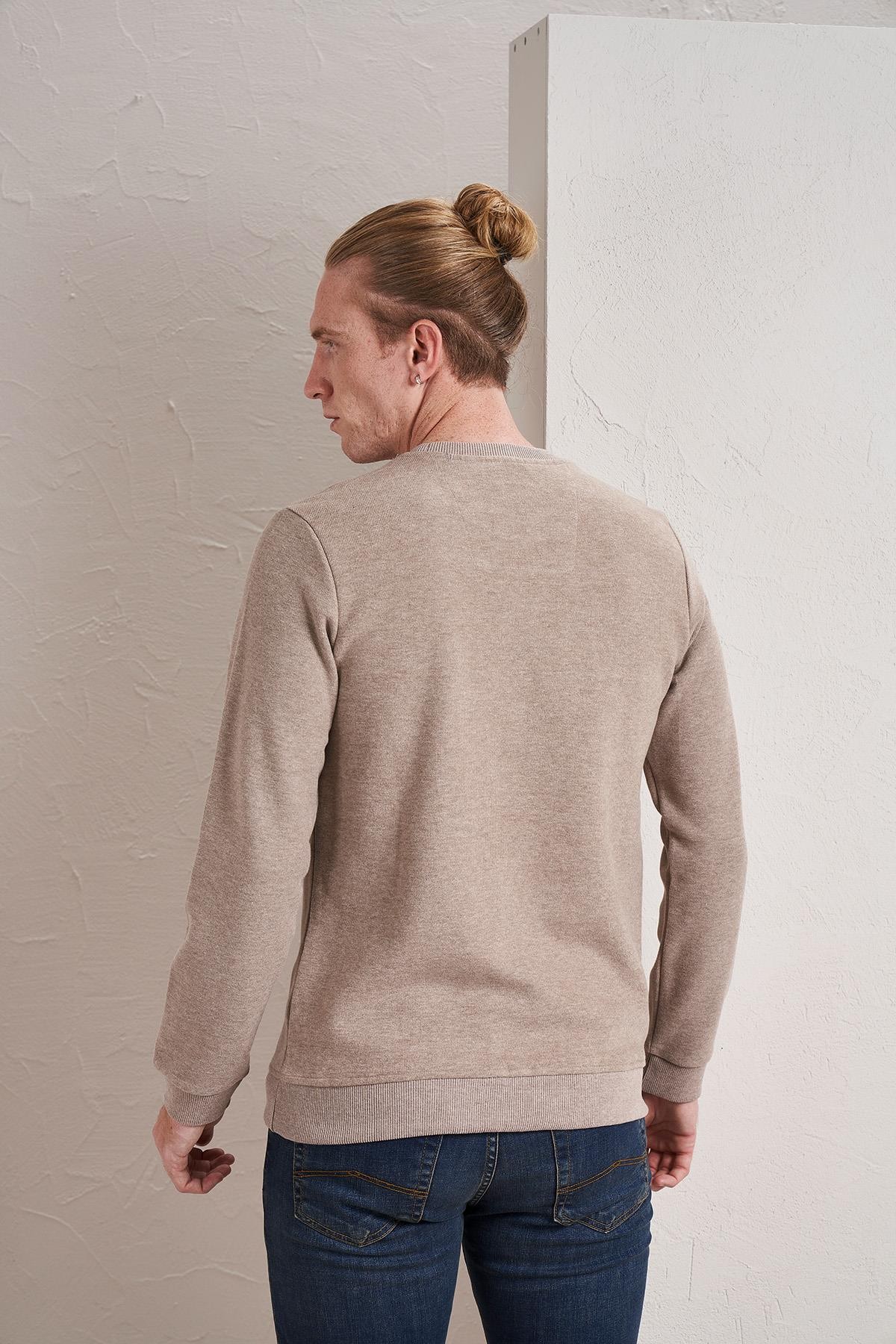 Erkek (2304)Bisiklet Yaka Basic Selanik Sweatshirt