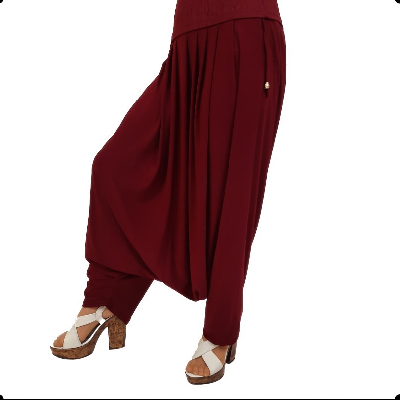 Women's Pocketed Sandy Hoby Shalwar Cuffed/Straight Leg
