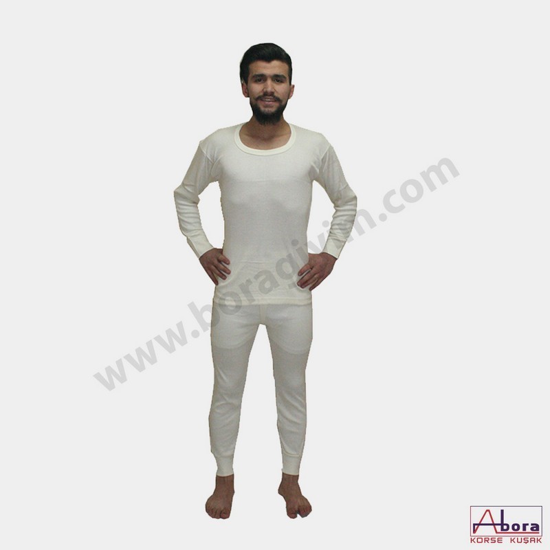 Angora Rabbit Wool Thermal Long Sleeve Underwear Set - Perra Angorra - Sweat Absorbent, Non-Shrink Rabbit Wool