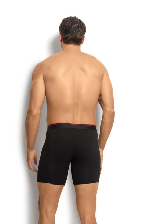 Jiber Erkek Uzun Siyah Pamuklu Likralı 3 Lü Boxer