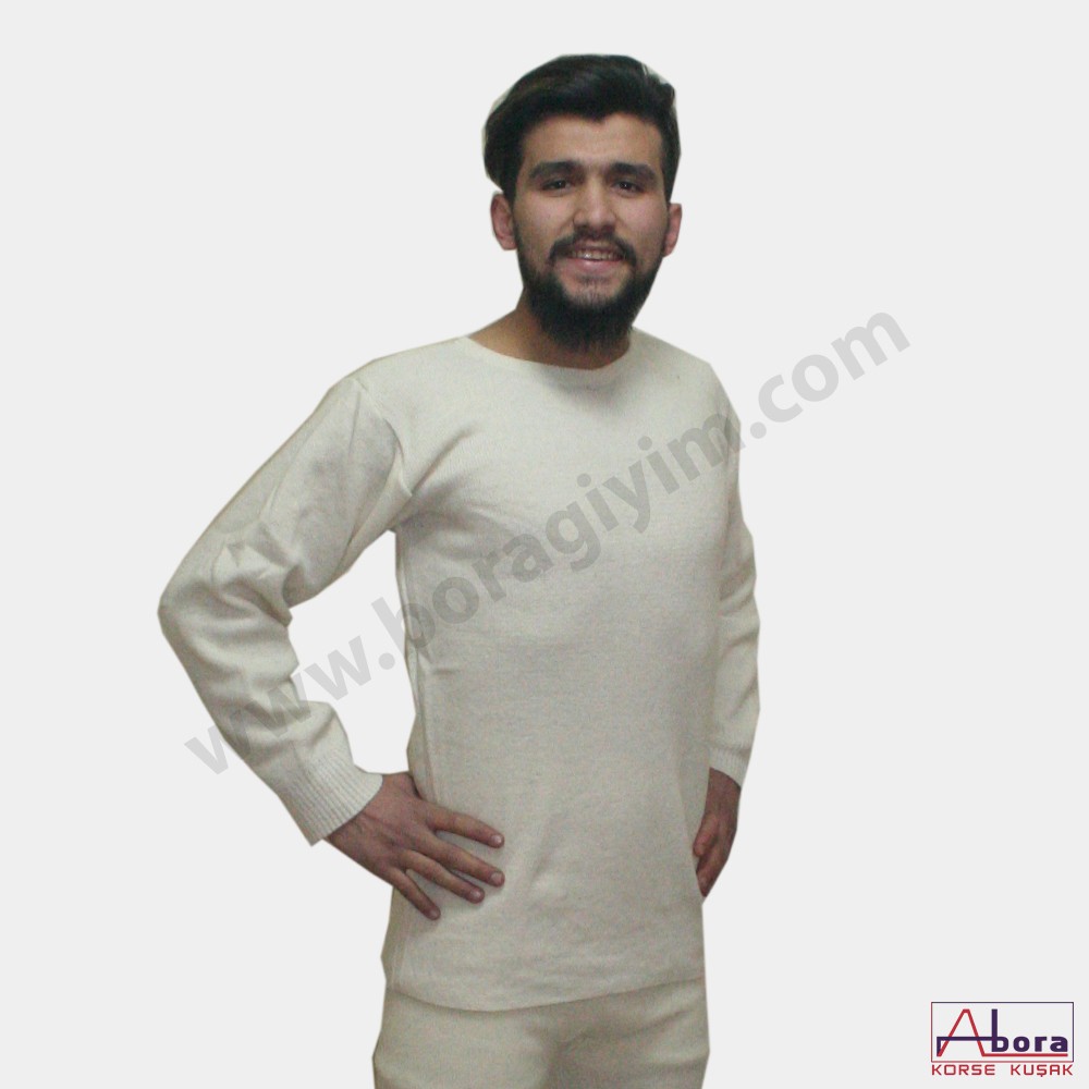 ARYUN Coarse Wool Knitted 100% Wool Underwear Long Sleeve