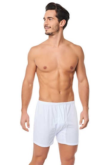 Seher Men's White 12 Piece Pack Classic Combed Cotton Cuffs