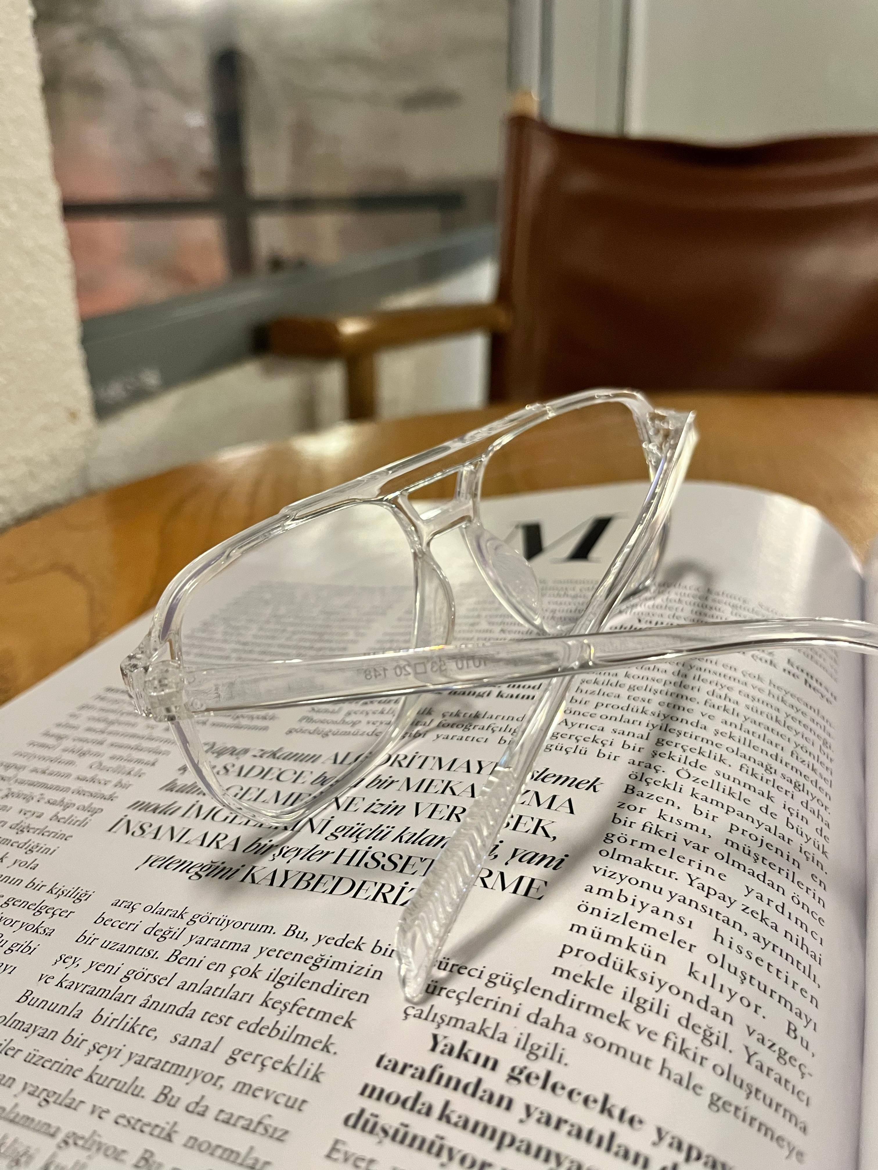 Rina Optik Uyumlu Blue Block Mavi Işık Koruyucu Gözlük Şeffaf