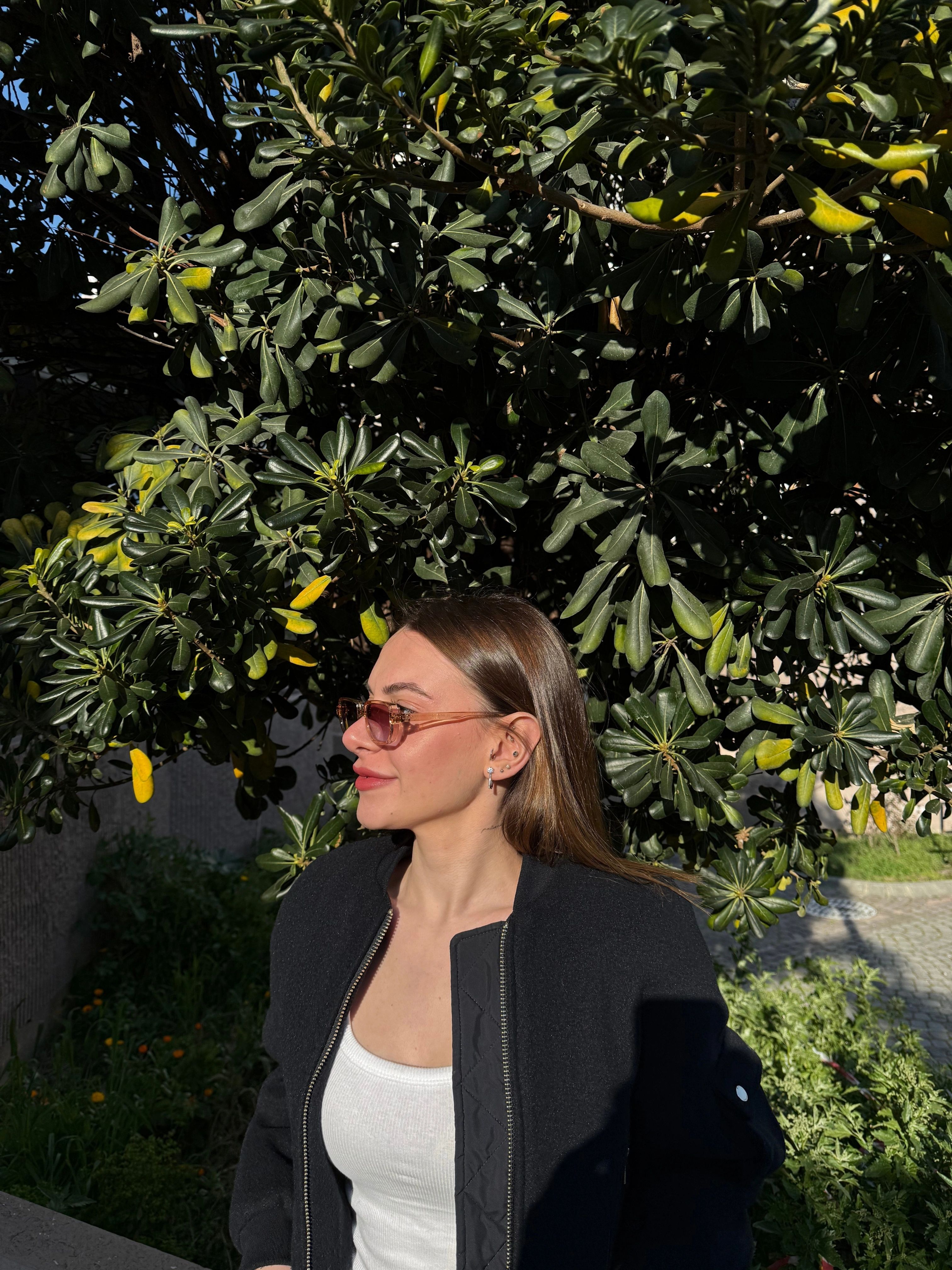 Chloe Şeffaf Nude Yeni Sezon Dikdörtgen Güneş Gözlüğü