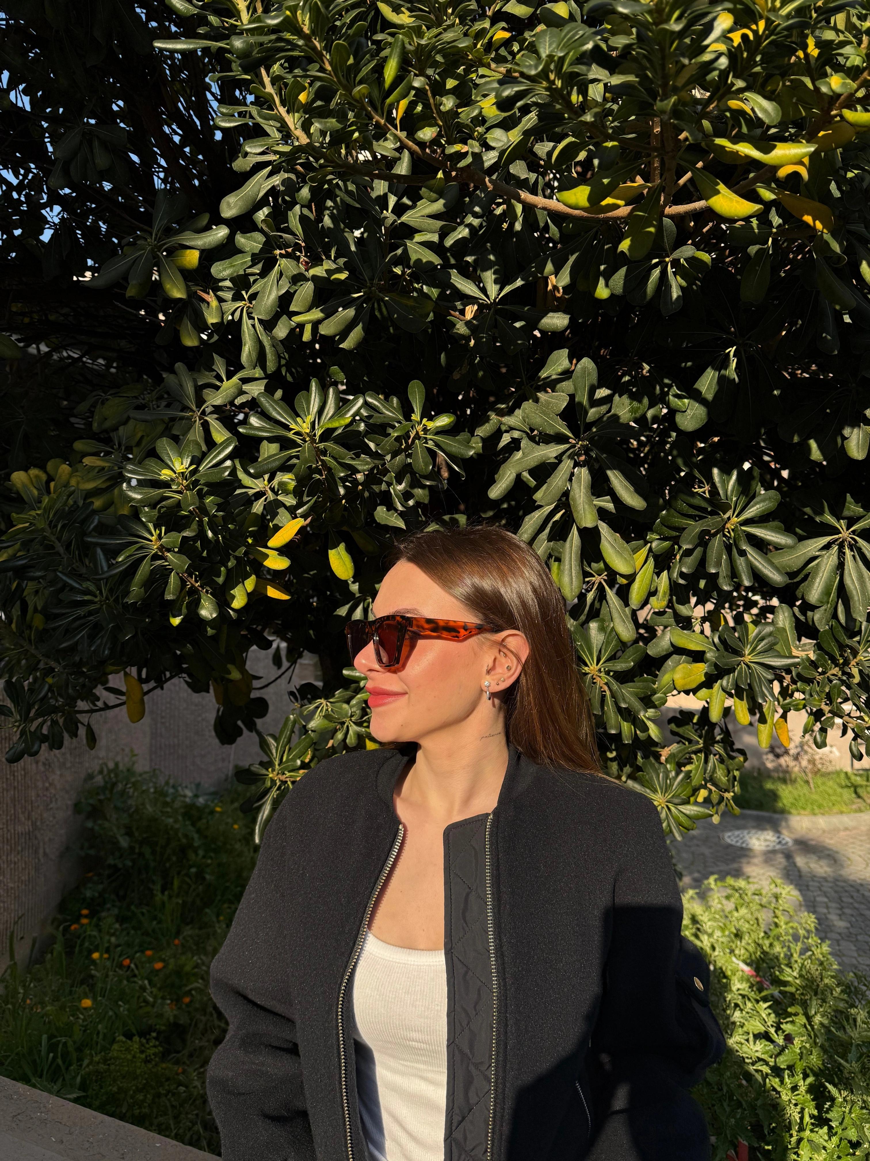 Lorena Leopar Desen Yeni Sezon Cat Eye Güneş Gözlüğü