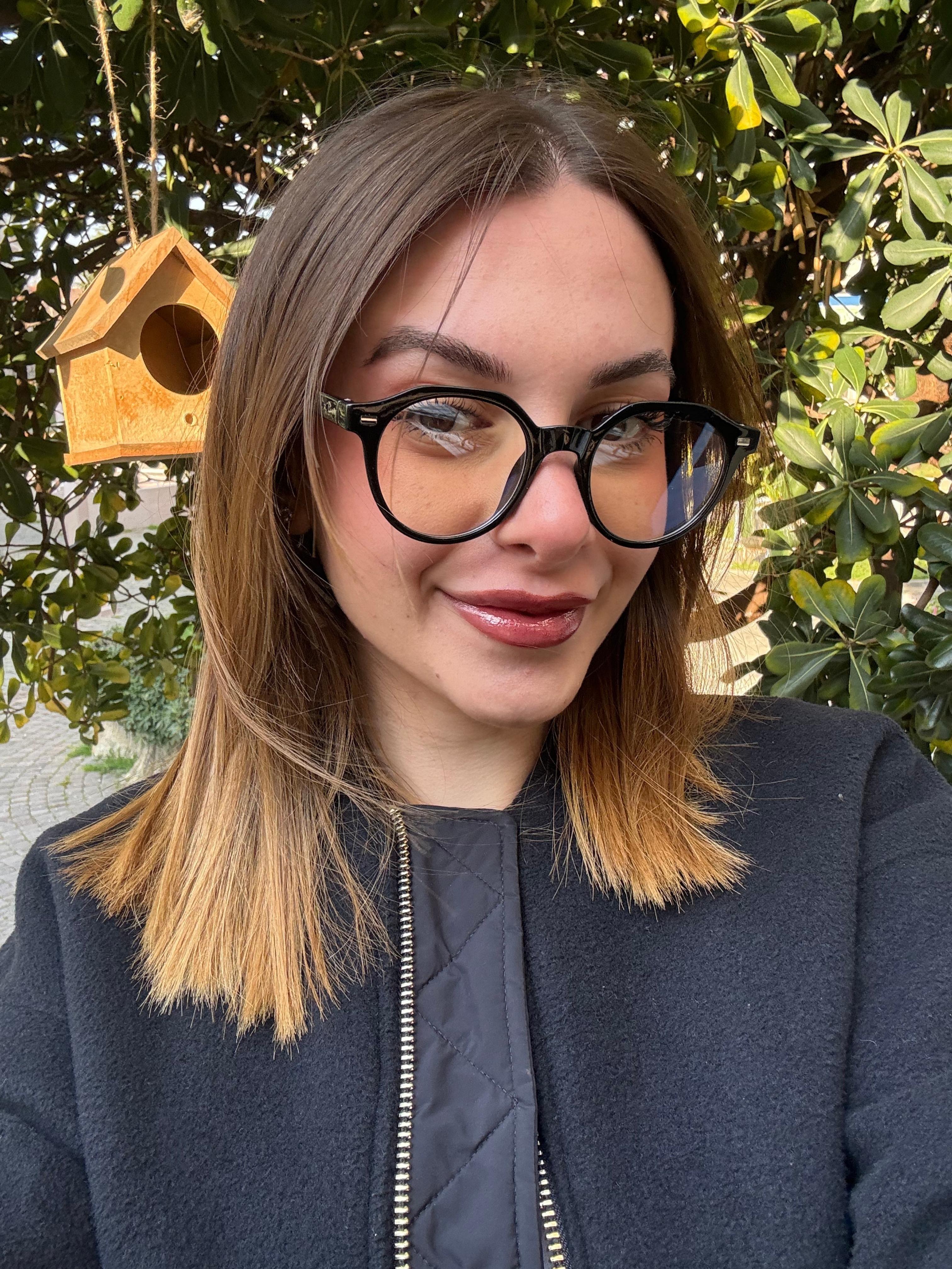Lina Yuvarlak Retro Optik Uyumlu Blue Block Mavi Işık Koruyucu Gözlük Siyah