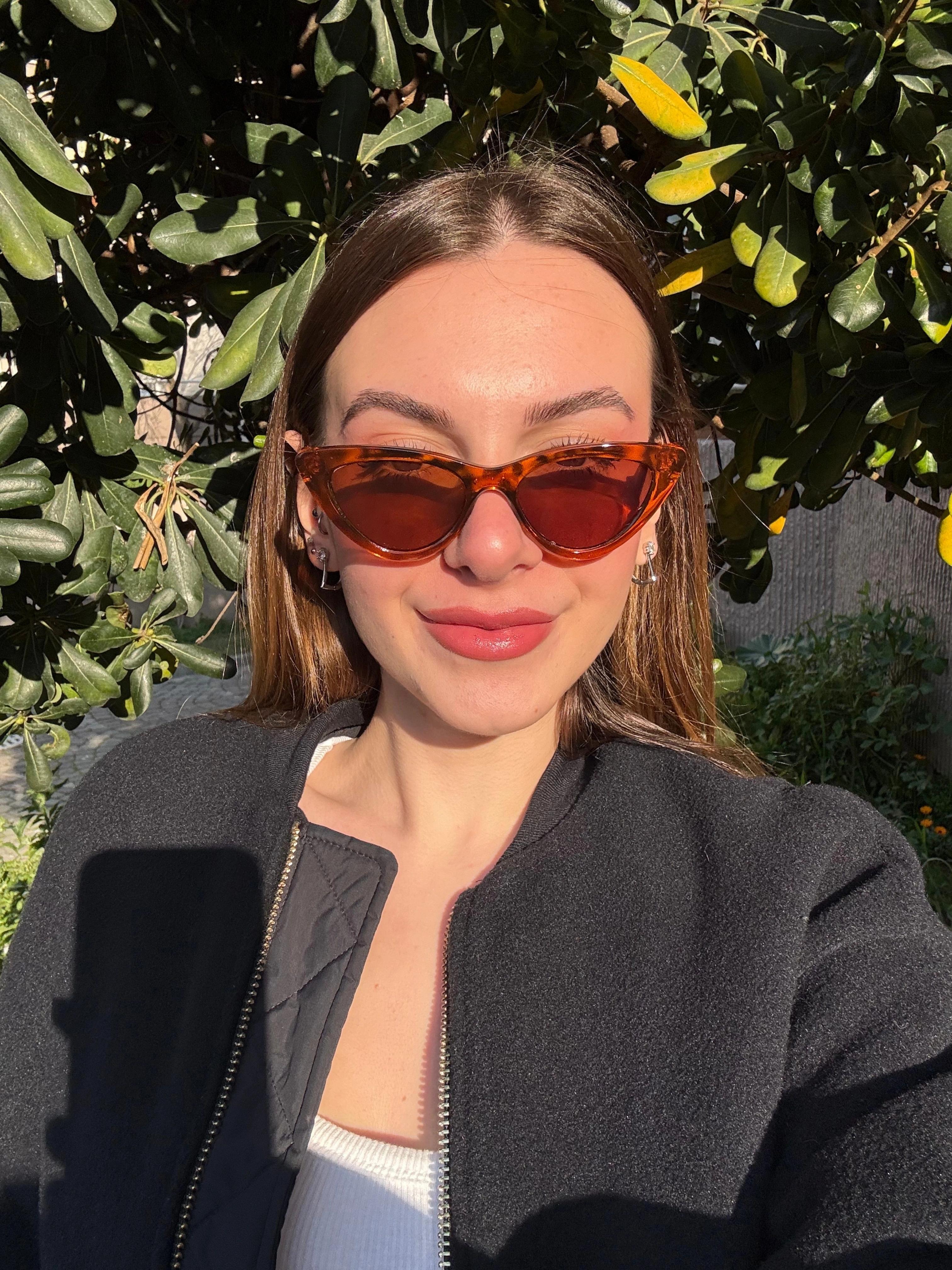 Evelyn Leopar Desen Yeni Sezon Cat Eye Güneş Gözlüğü