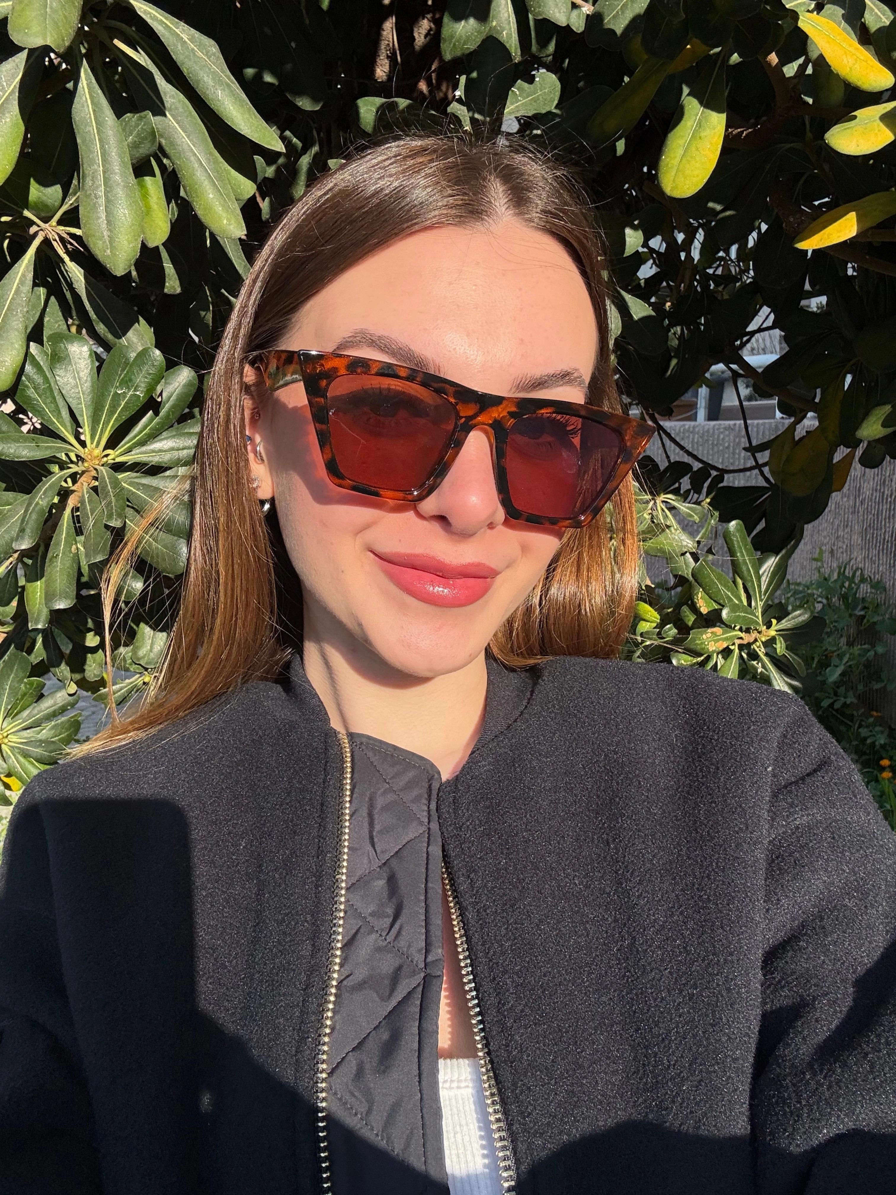 Lorena Leopar Desen Yeni Sezon Cat Eye Güneş Gözlüğü