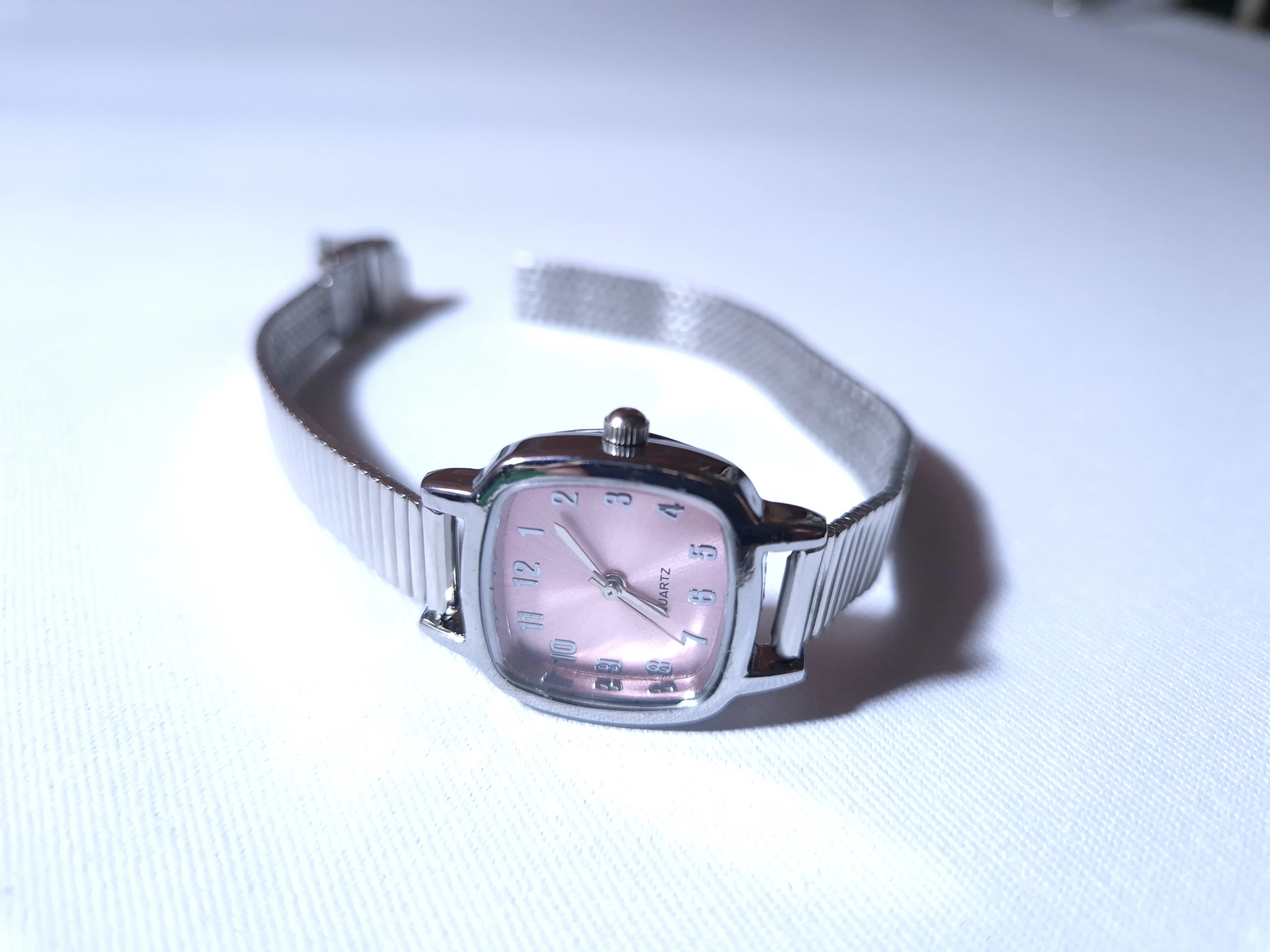 Mirena Rosa Metal Kordon Kare Kasa Yeni Sezon Kadın Kol Saati Gümüş (Pembe Kadran)