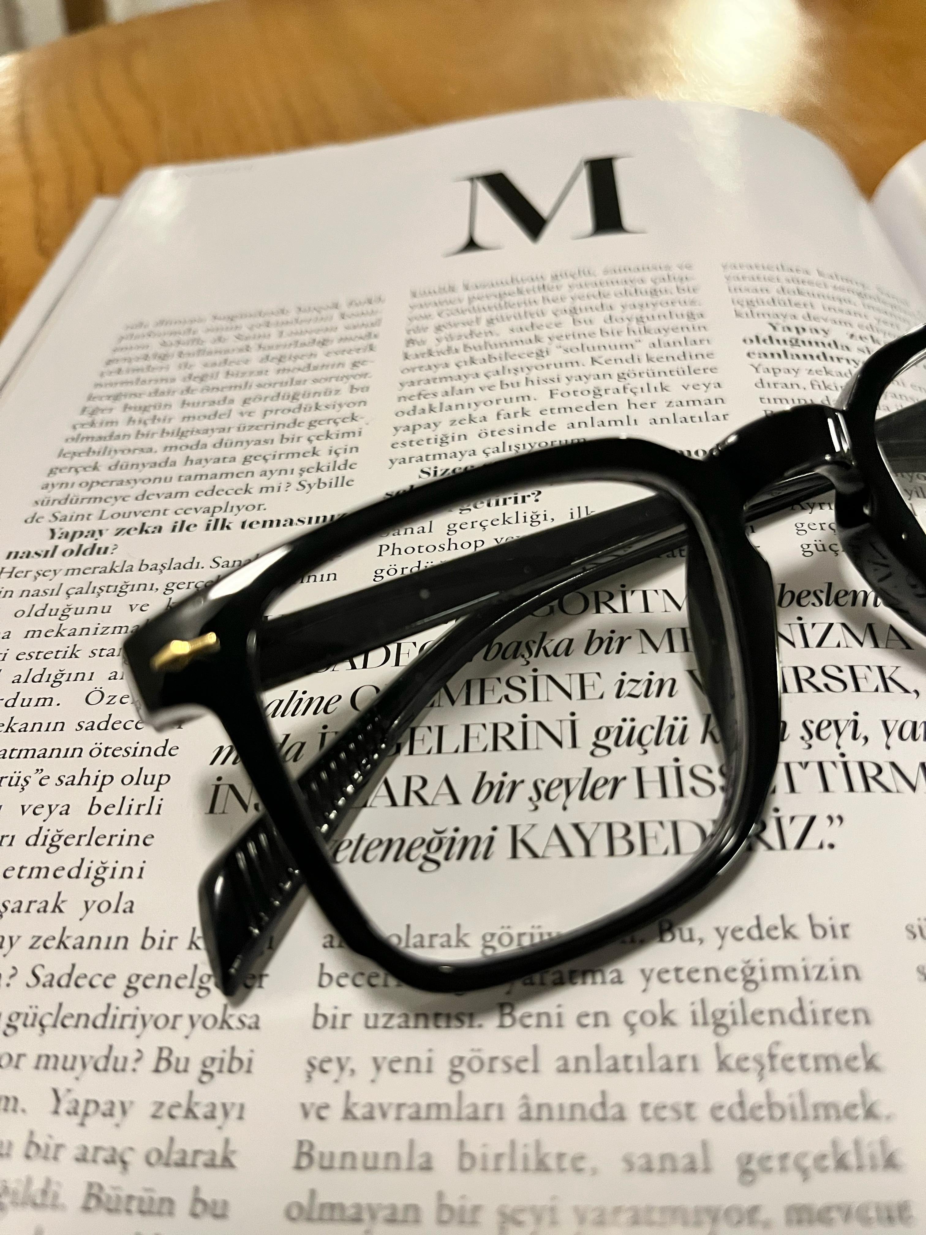 Maya Parlak Siyah Kare Tasarım Optik Uyumlu Blue Block Mavi Işık Koruyucu Gözlük Siyah