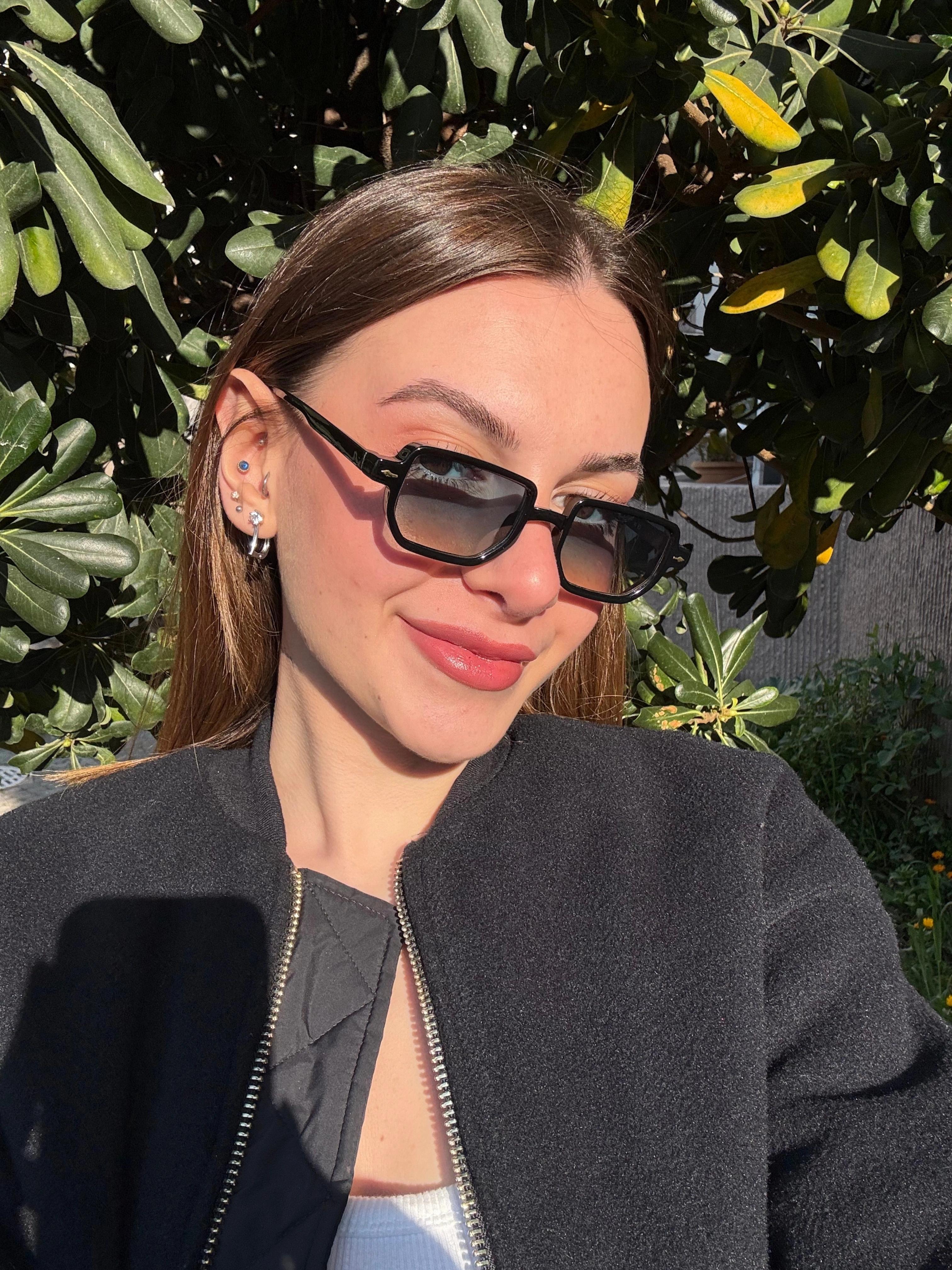 Chloe Degrade Lensli Black Yeni Sezon Dikdörtgen Güneş Gözlüğü