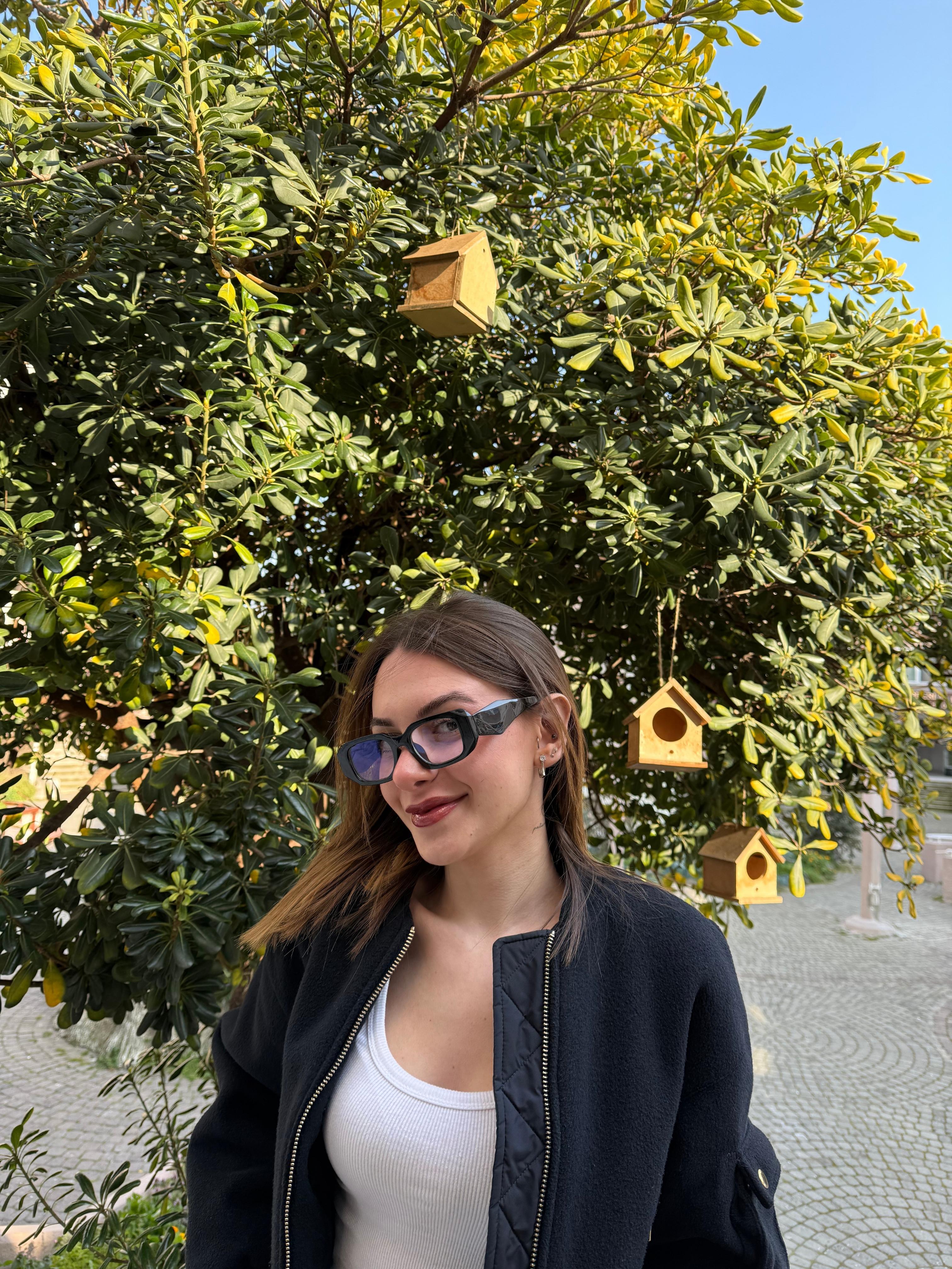 Luna Oversize Kalın Çerçeve Optik Uyumlu Blue Block Mavi Işık Koruyucu Gözlük Parlak Siyah