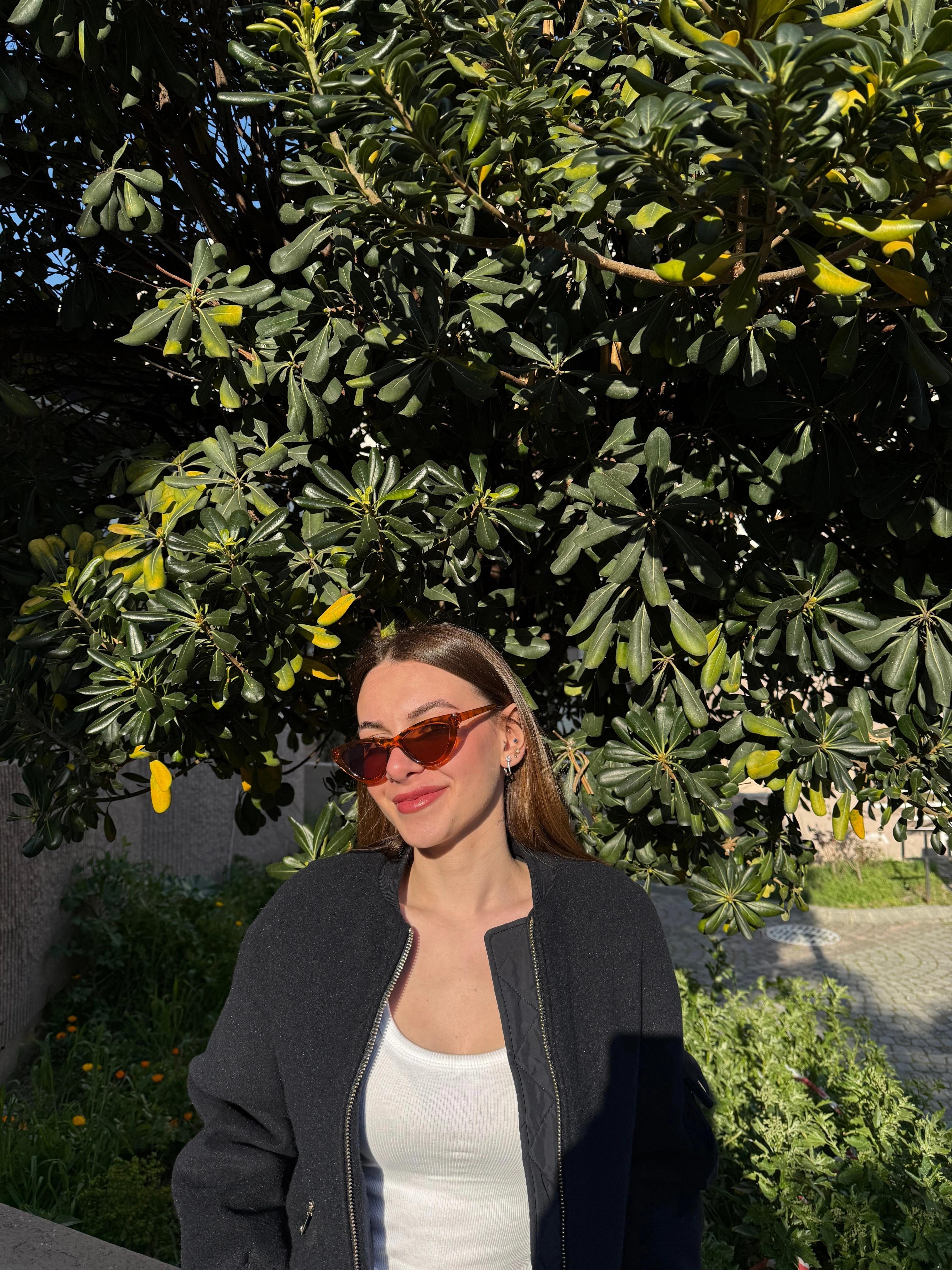 Evelyn Leopar Desen Yeni Sezon Cat Eye Güneş Gözlüğü