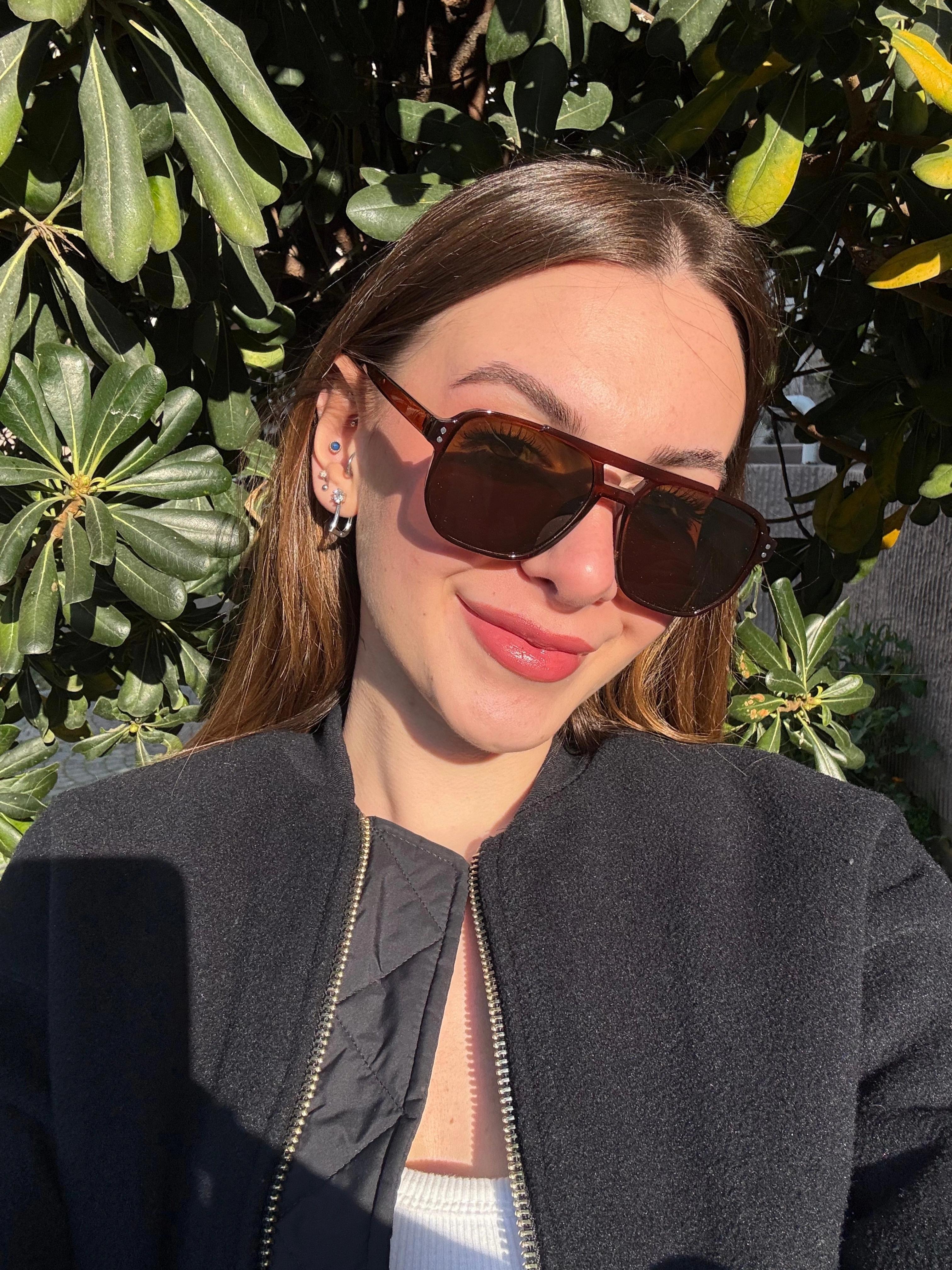 Layla Kahverengi Yeni Sezon Pilot Güneş Gözlüğü
