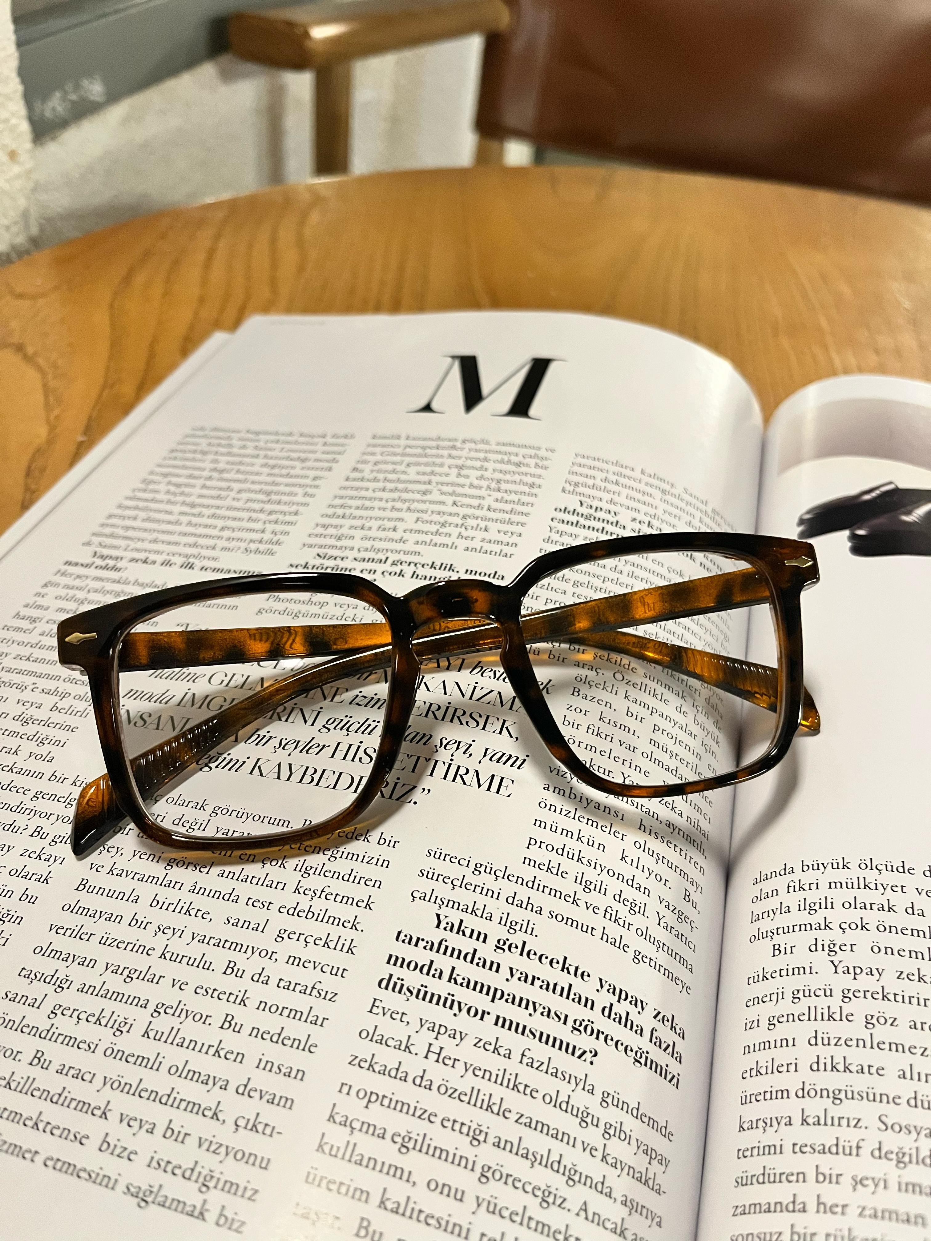 Mira Oversize Retro Optik Uyumlu Blue Block Mavi Işık Koruyucu Gözlük Kahverengi