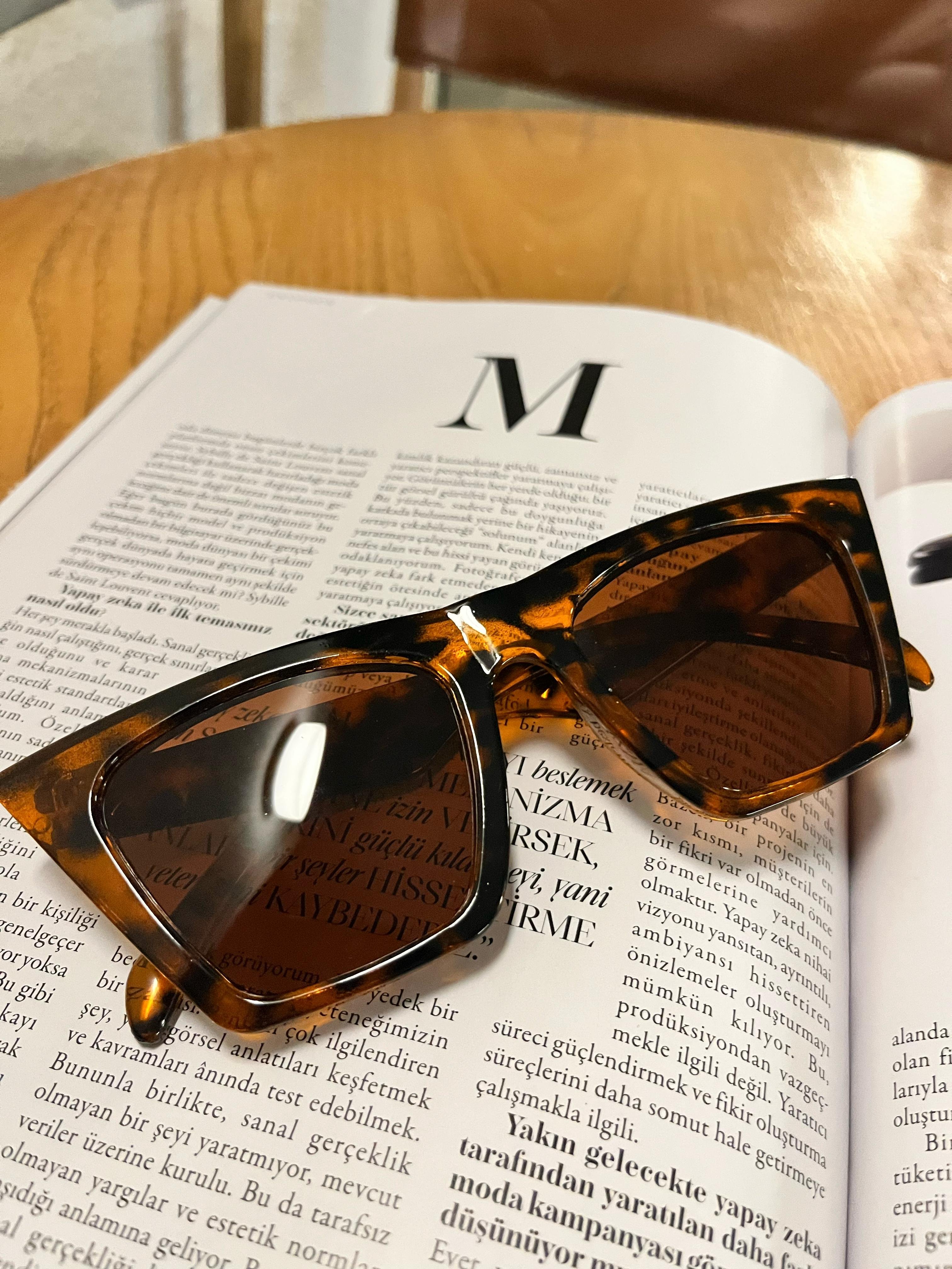 Lorena Leopar Desen Yeni Sezon Cat Eye Güneş Gözlüğü