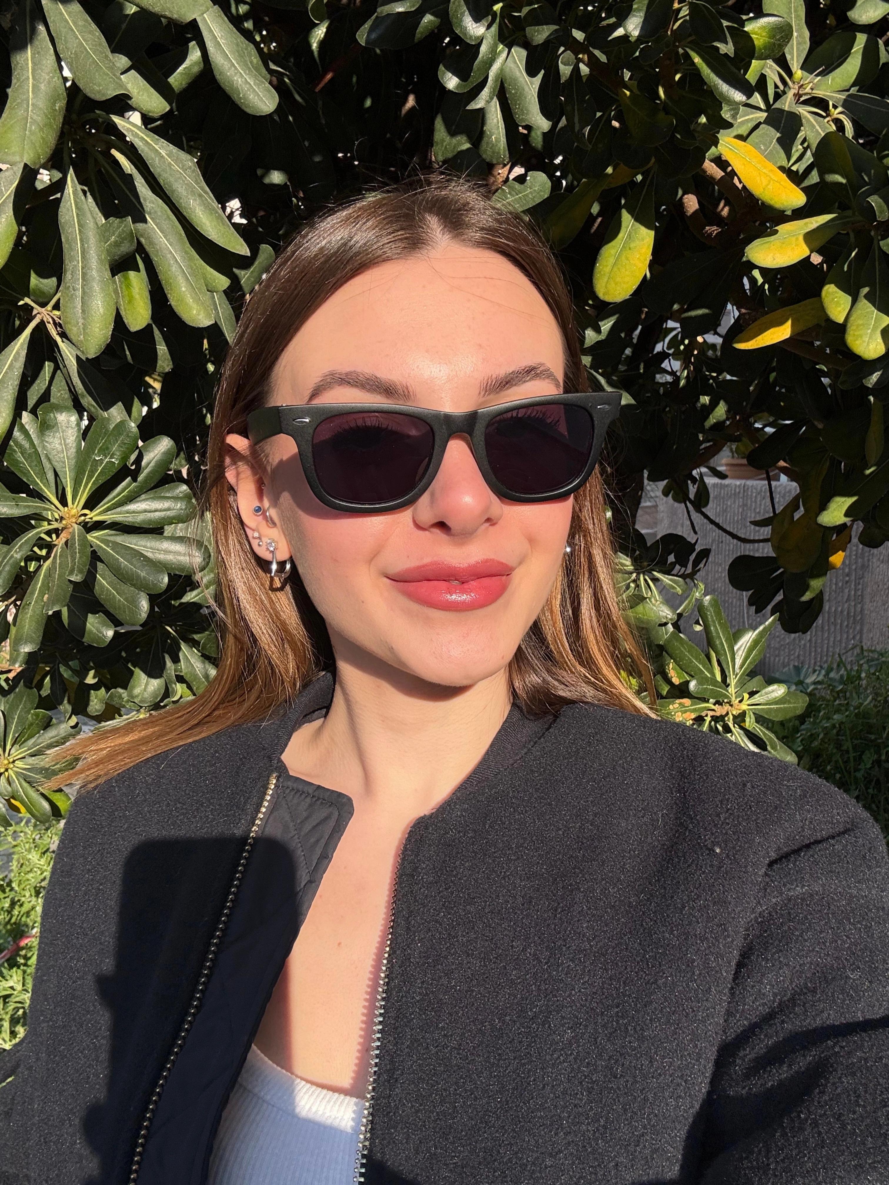 Arina Mat Siyah Yeni Sezon Wayfarer Güneş Gözlüğü