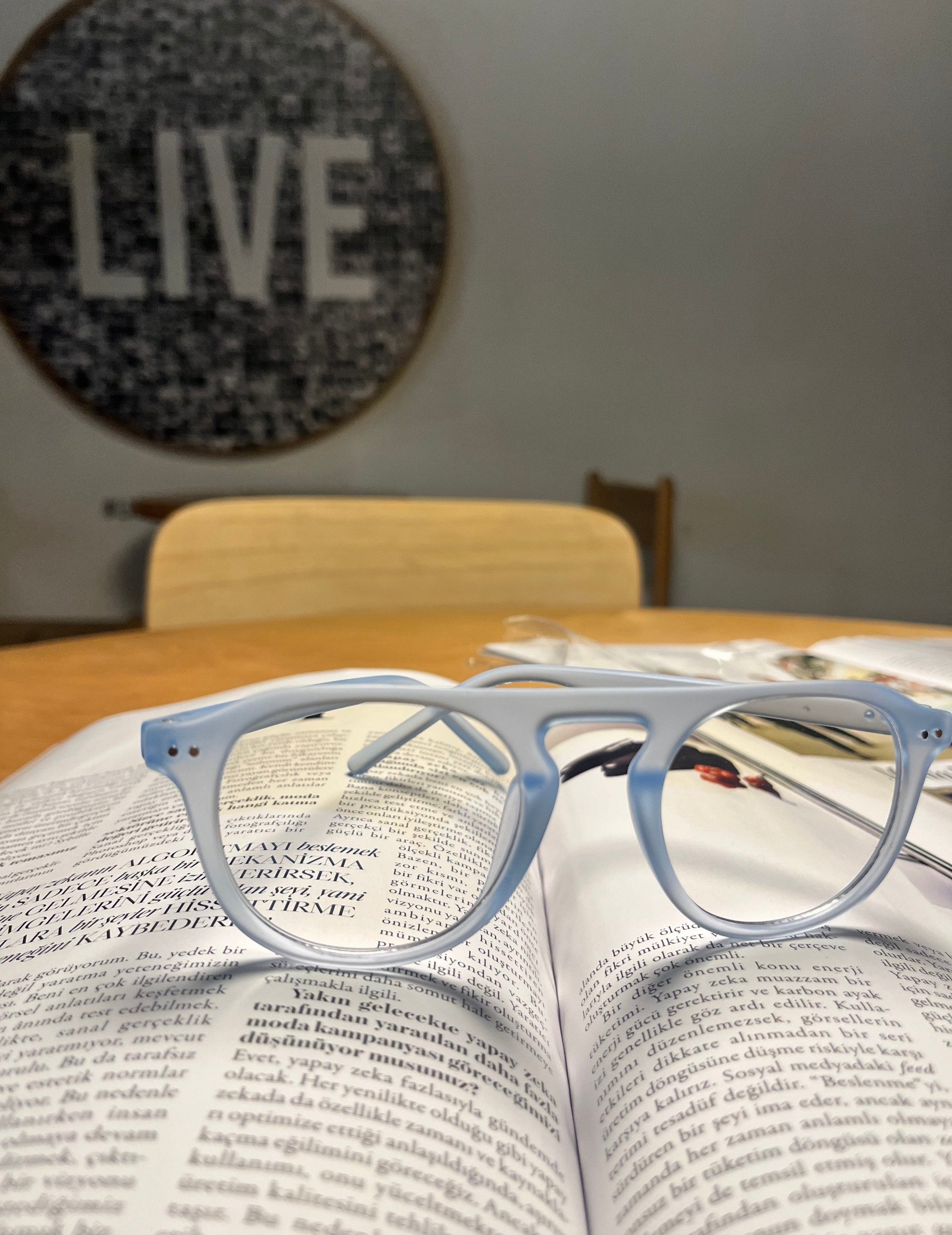 Stella Şeffaf Mavi Retro Optik Uyumlu Blue Block Mavi Işık Koruyucu Gözlük