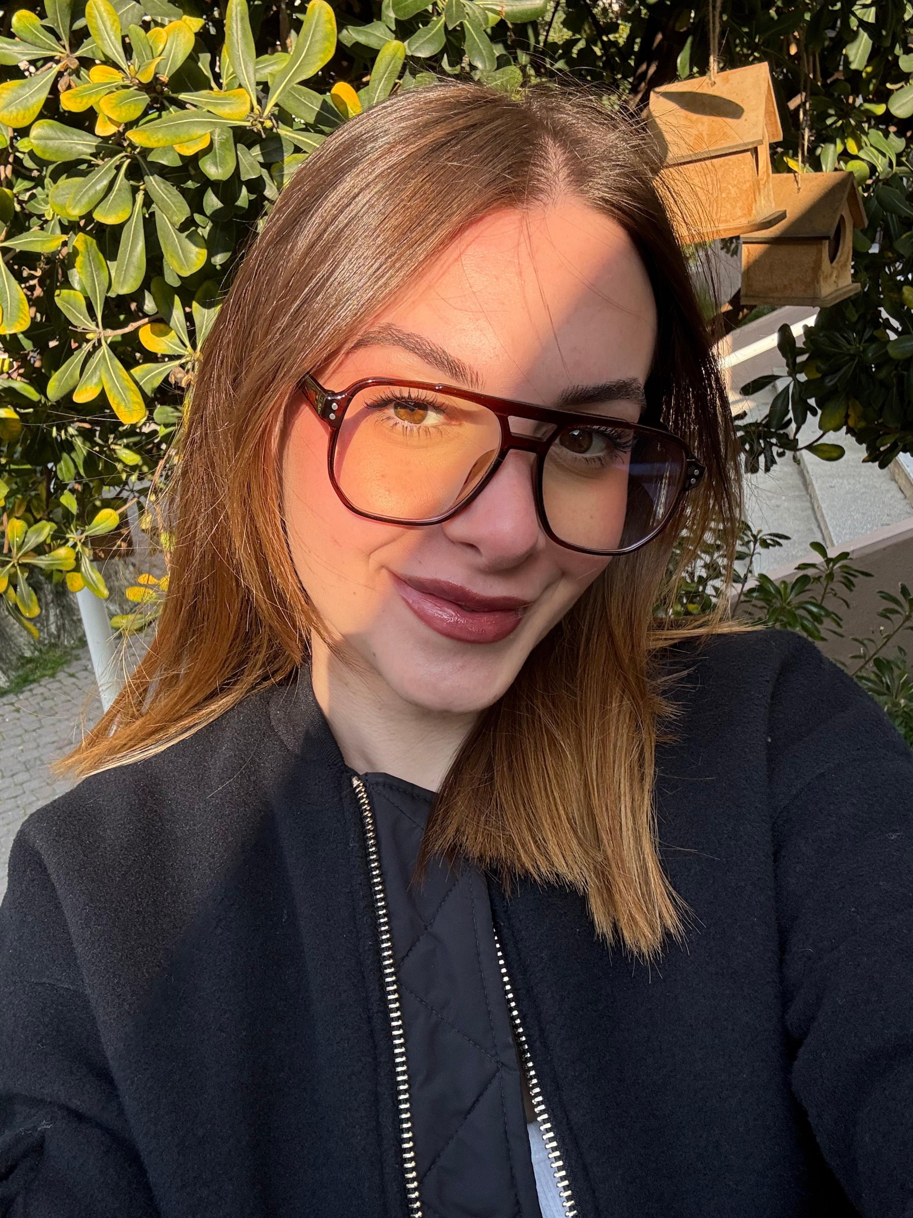 Mira Oversize Retro Optik Uyumlu Blue Block Mavi Işık Koruyucu Gözlük Kahverengi