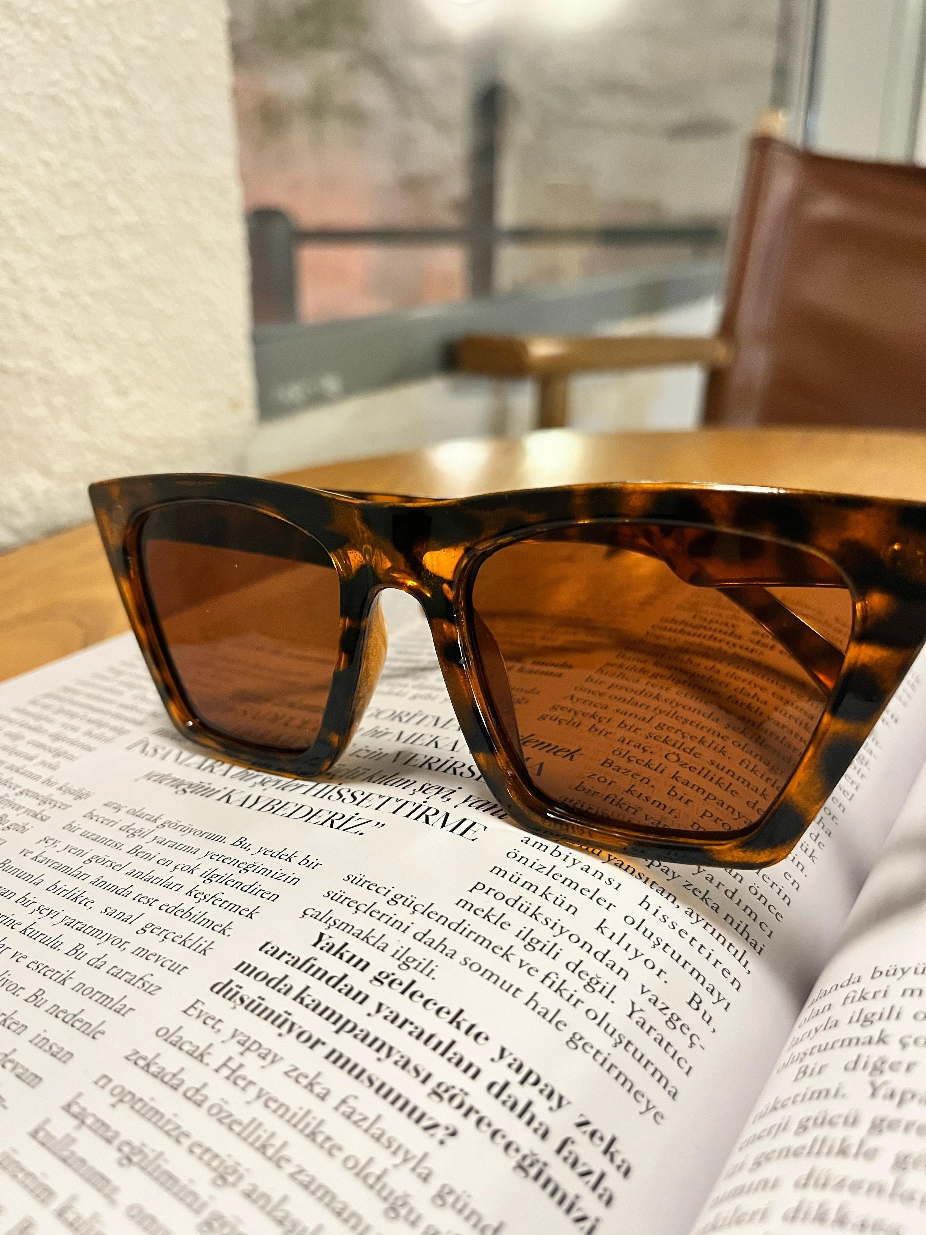 Lorena Leopar Desen Yeni Sezon Cat Eye Güneş Gözlüğü