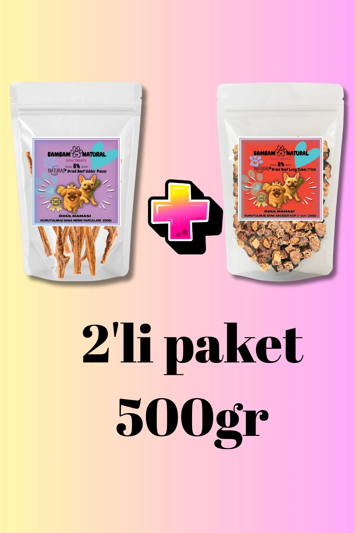 Dev Paket Köpek Çiğneme Ve Ödül Maması - 2'li 500gr