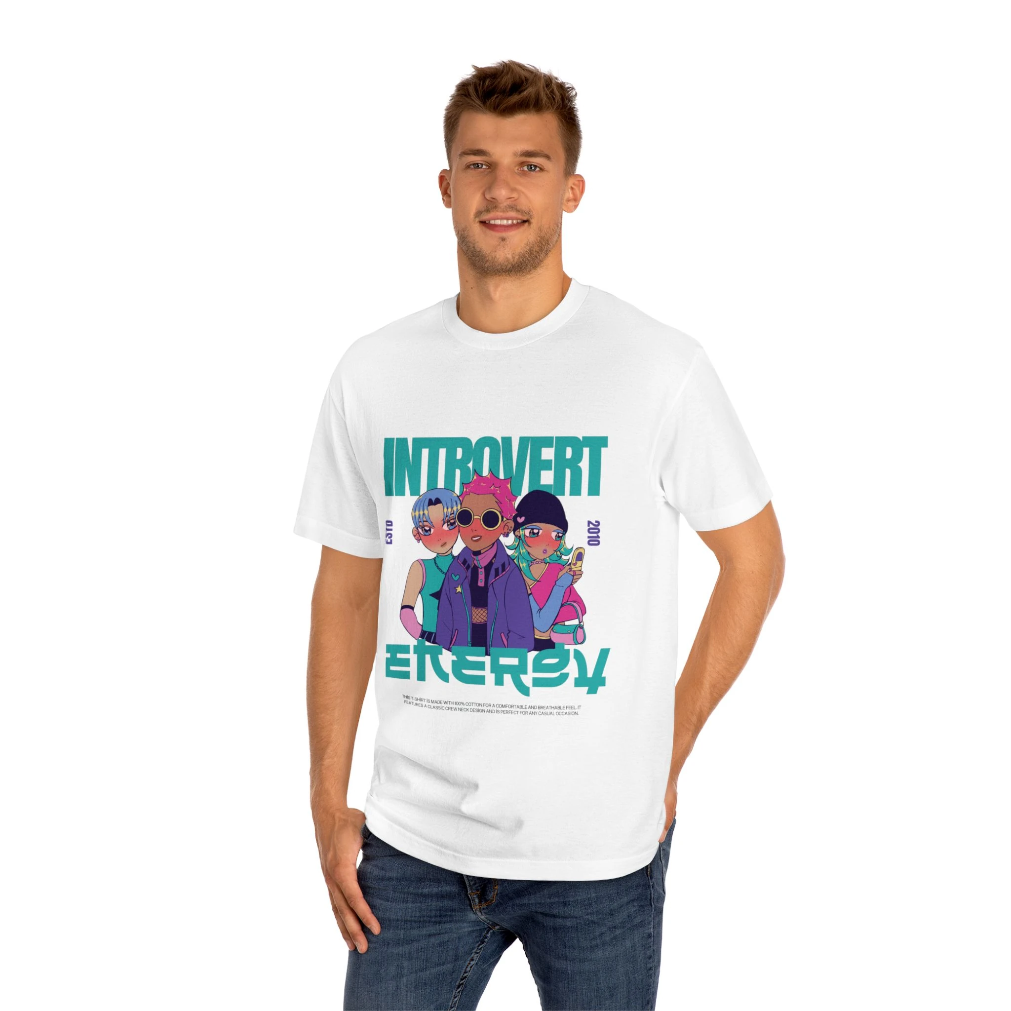 İntrovert Unisex Baskılı Oversize T-shirt 
