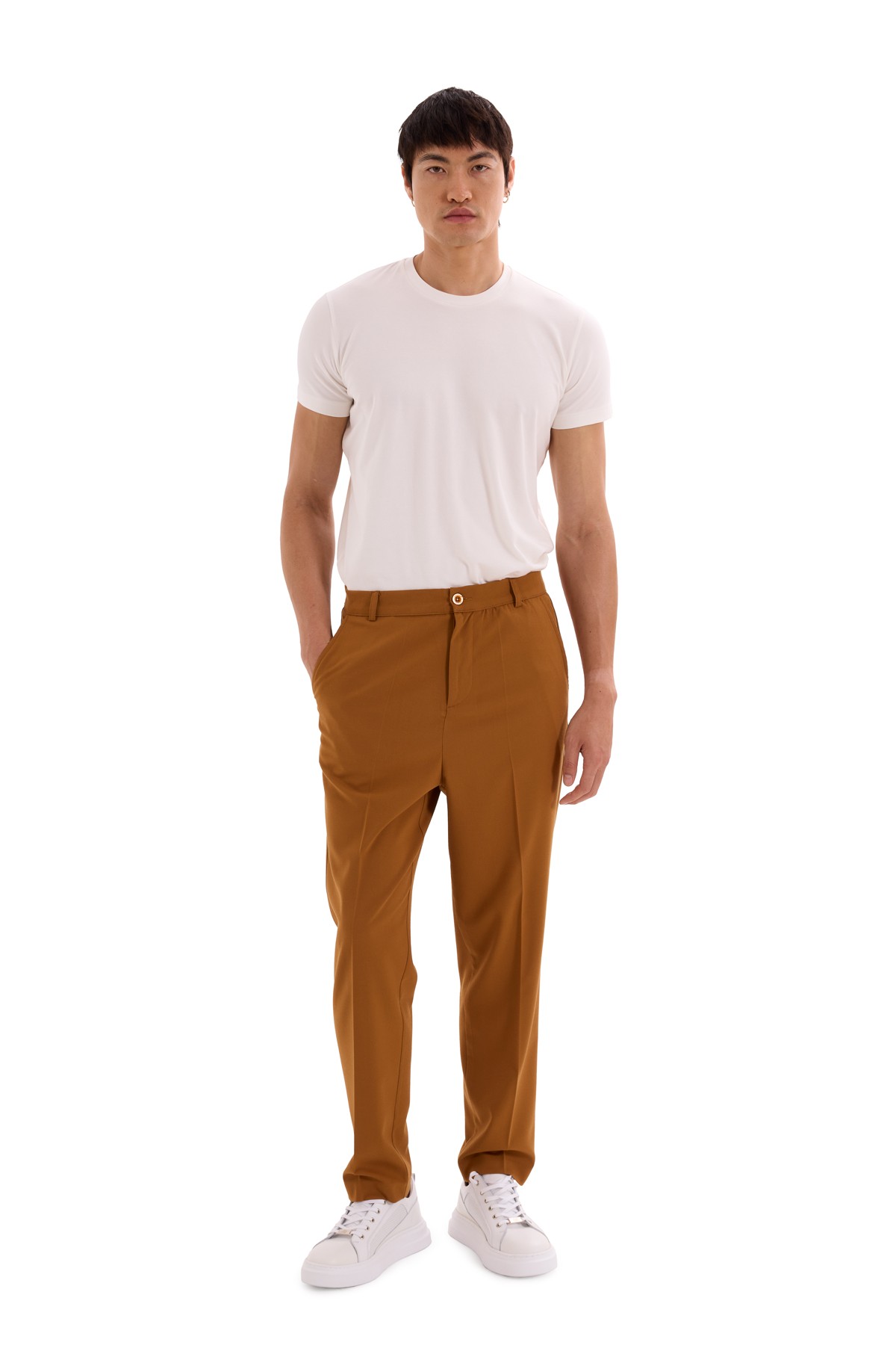 Wide Leg Woven Trousers