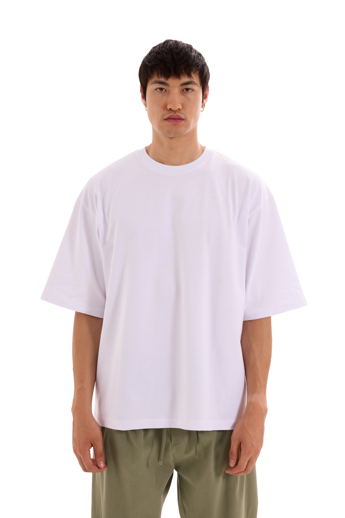 White T-Shirt with Ethnic Pattern on the Back