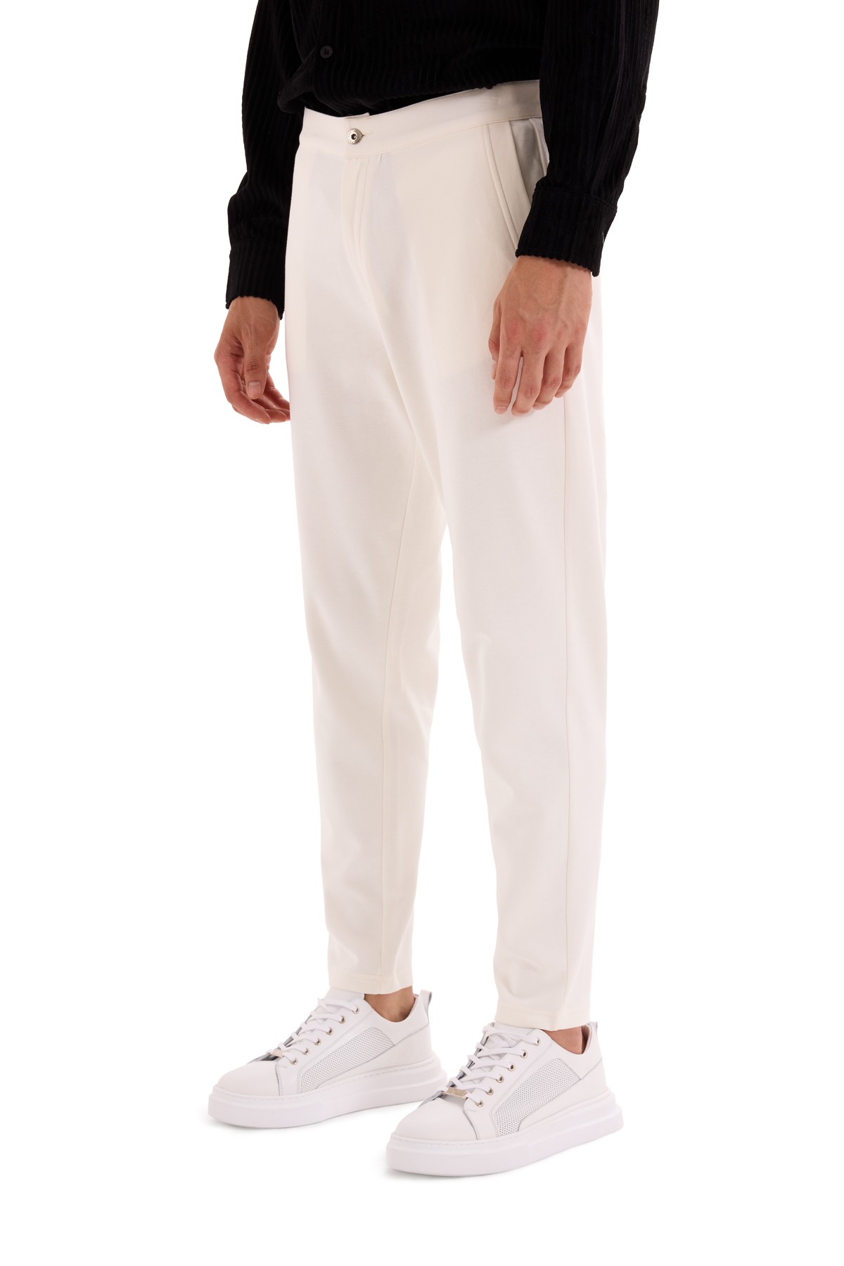 Ecru Interlock Trousers