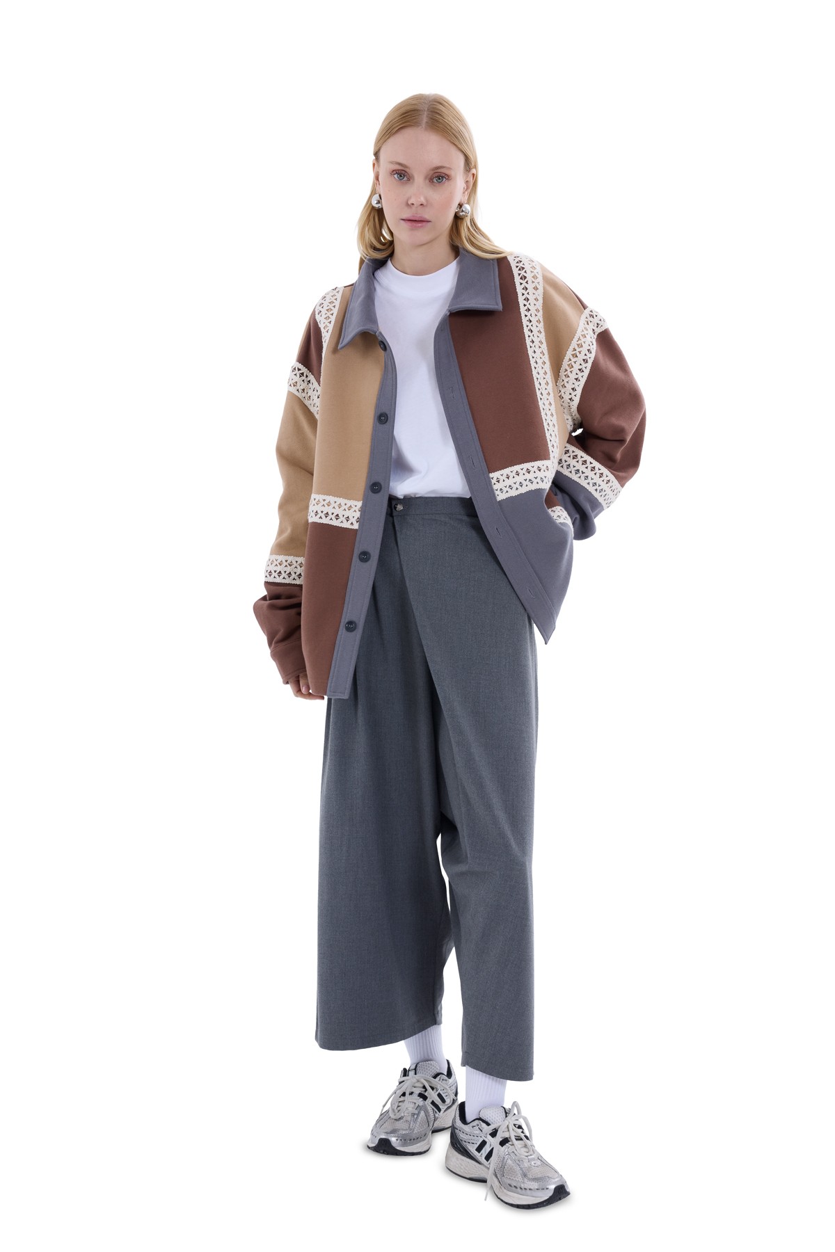Rafe Asymmetric Wrap Pantolon Antrasit K
