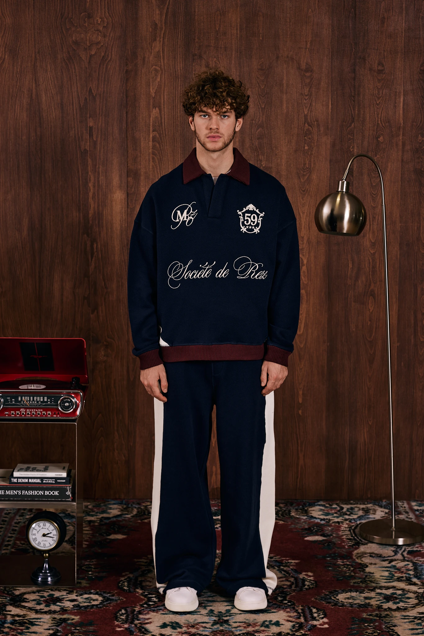 1959 Société de Rez Nakış Detaylı Sweatshirt Lacivert