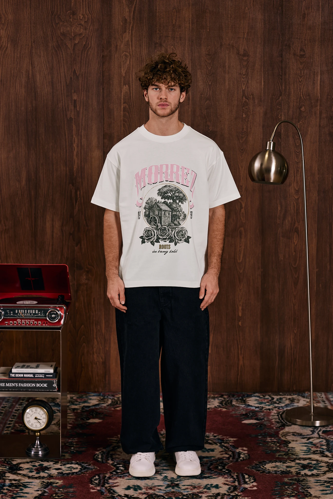 House of Roots Baskılı T-Shirt Ekru