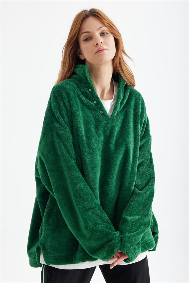 Green Plush Sweatshirt K