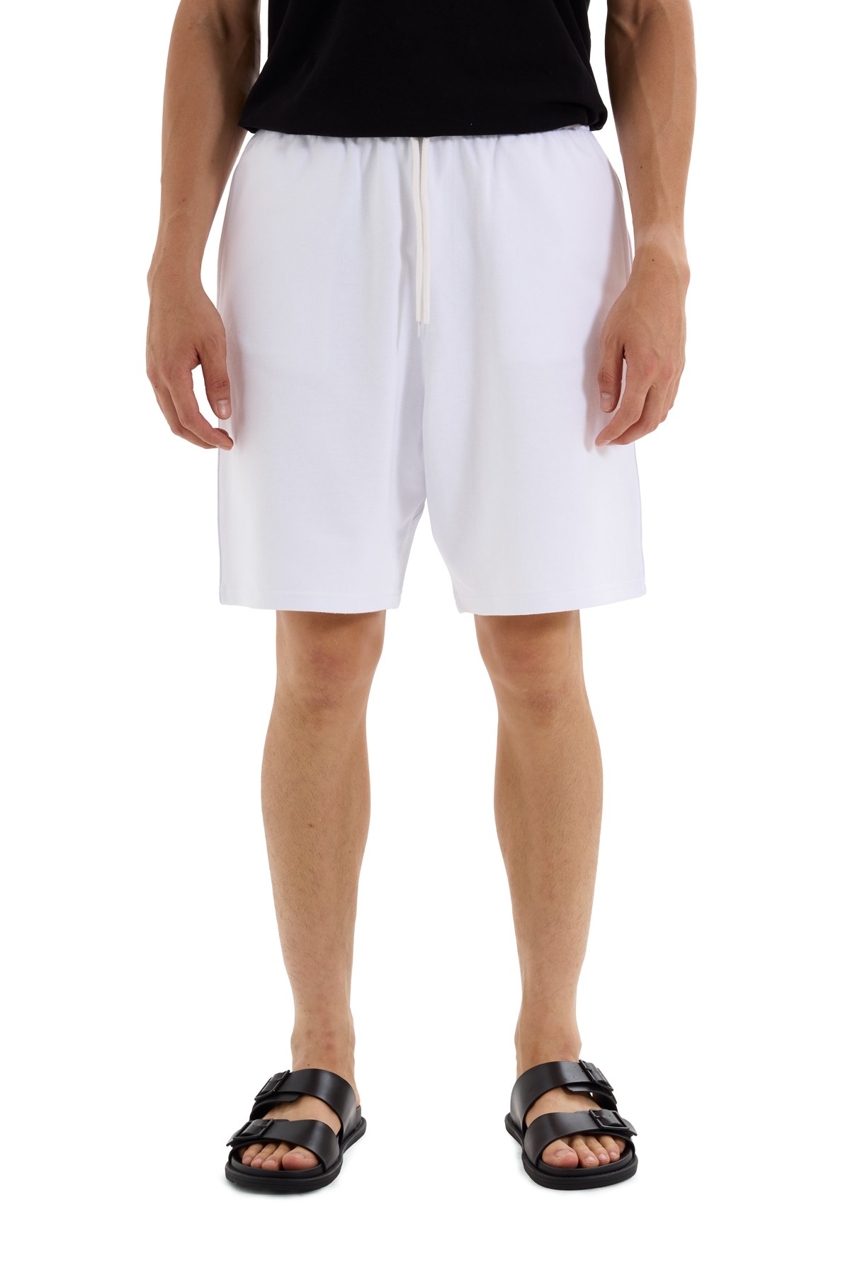 White Injection Printed Shorts